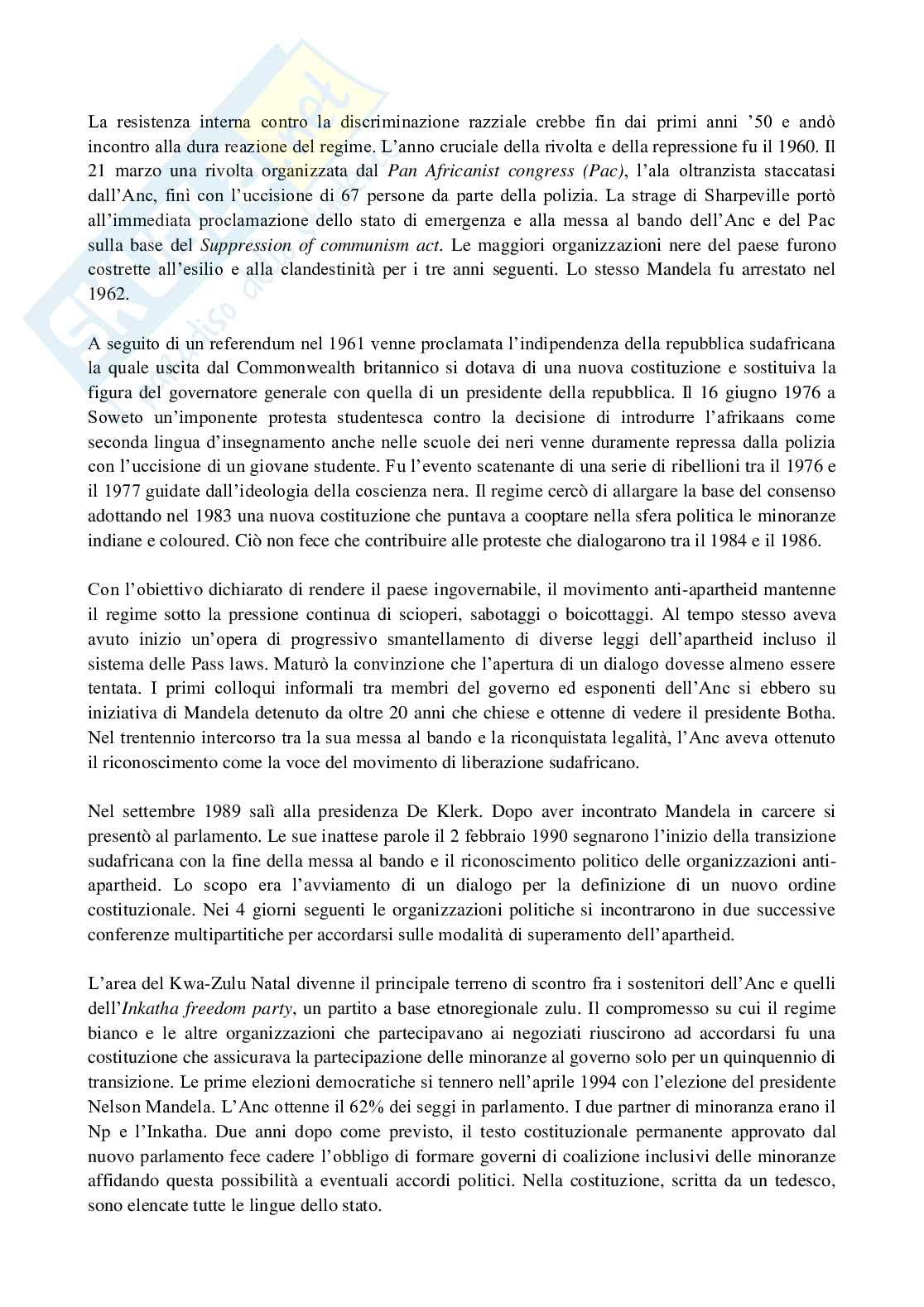 Appunti esame Storia e istituzioni dell’Africa, prof. Carcangiu, Le riforme democratiche tra continuità e mutamento Pag. 11