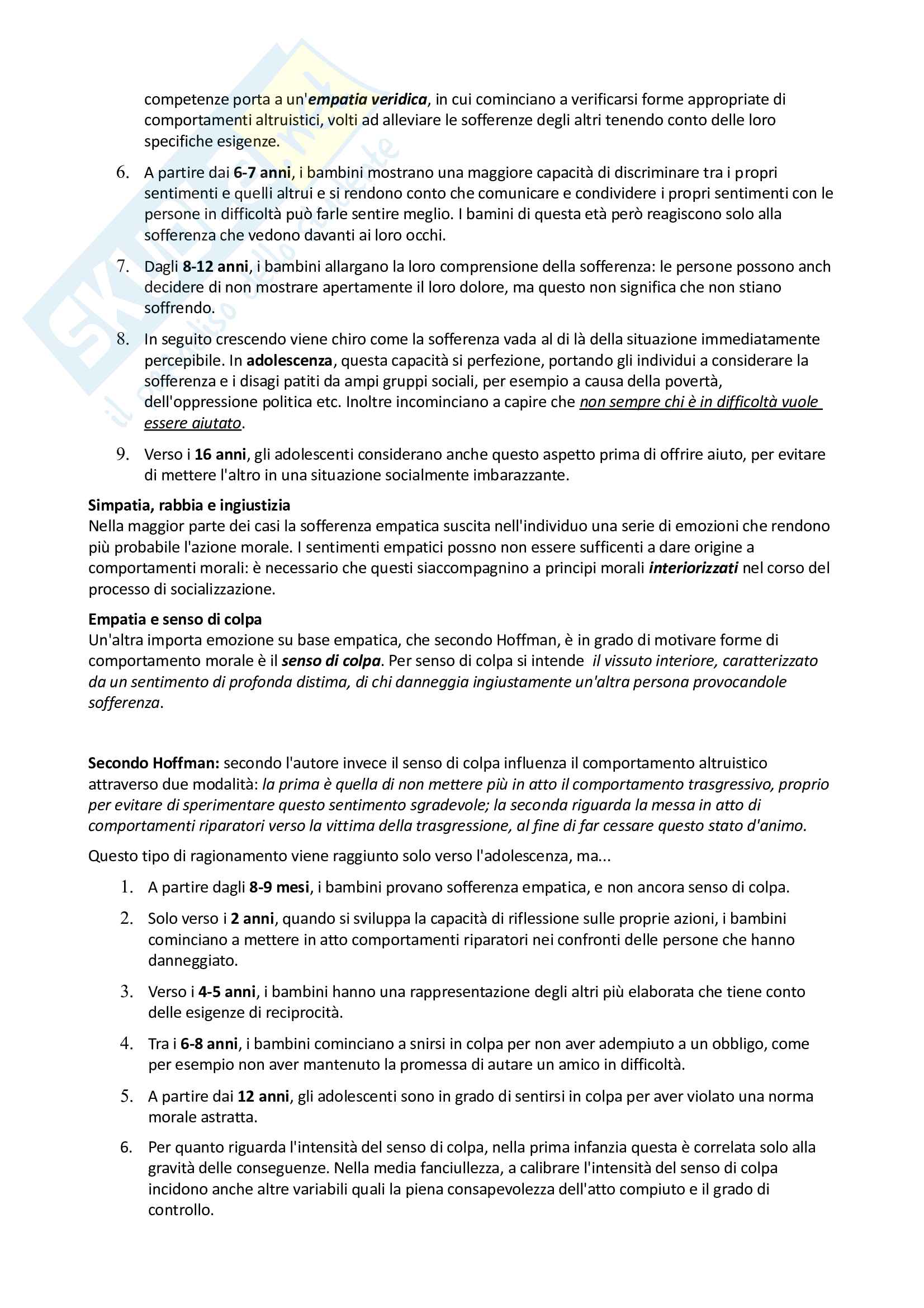 Appunti per psicologia dello sviluppo - approfondimenti Pag. 11