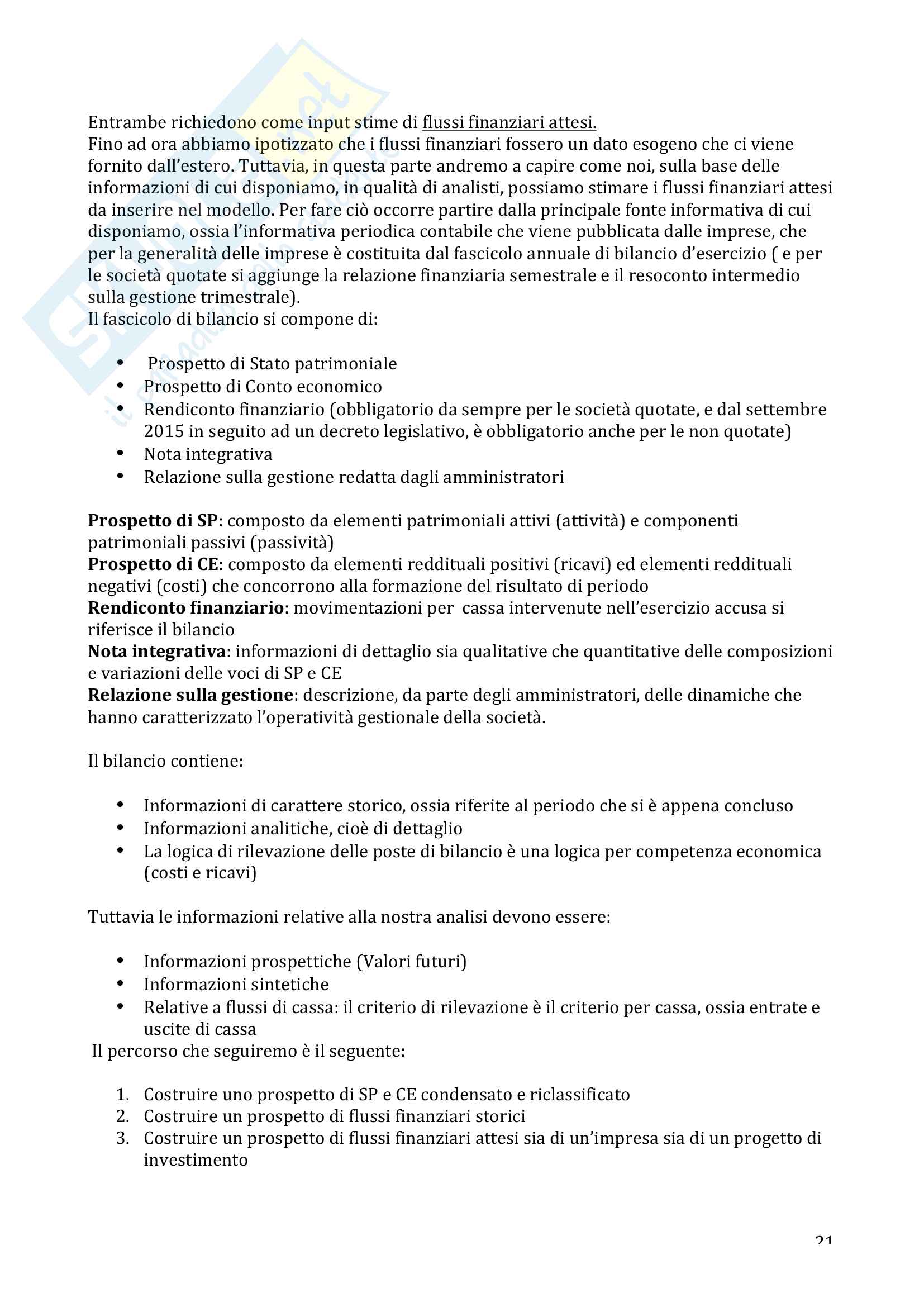 Finanza aziendale Pag. 21