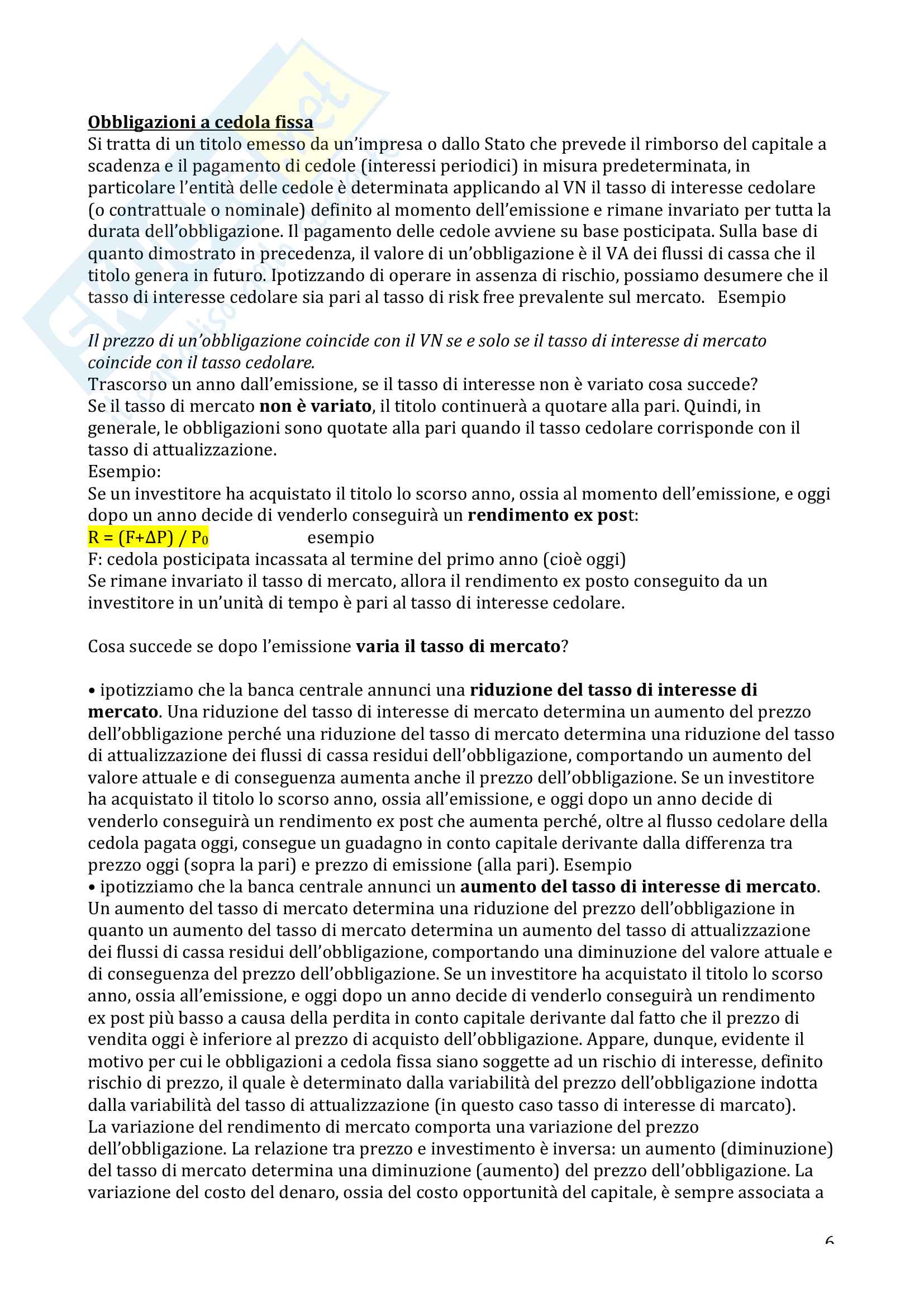 Finanza aziendale Pag. 6