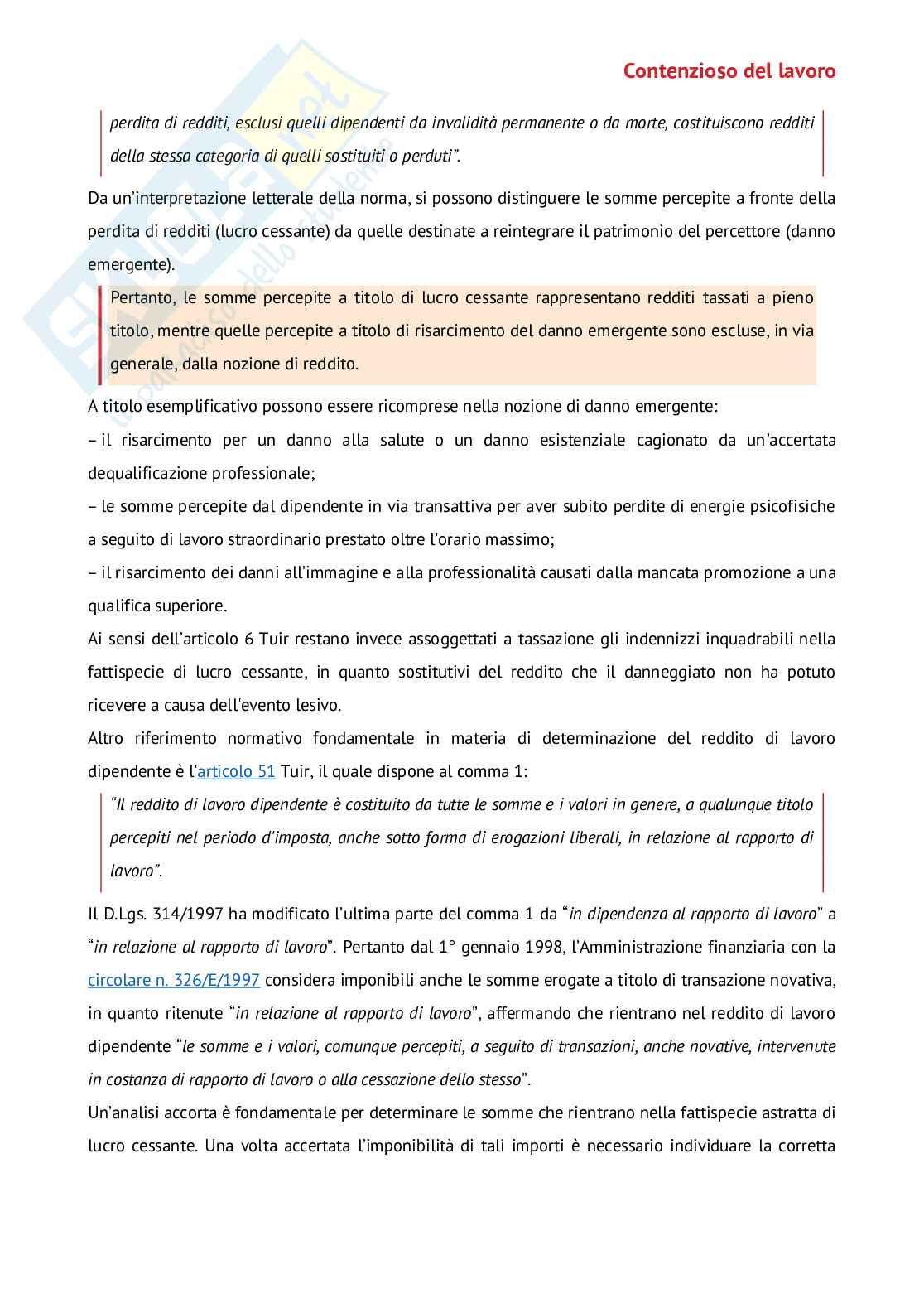 Aspetti contributivi e fiscali delle transazioni di lavoro Pag. 2