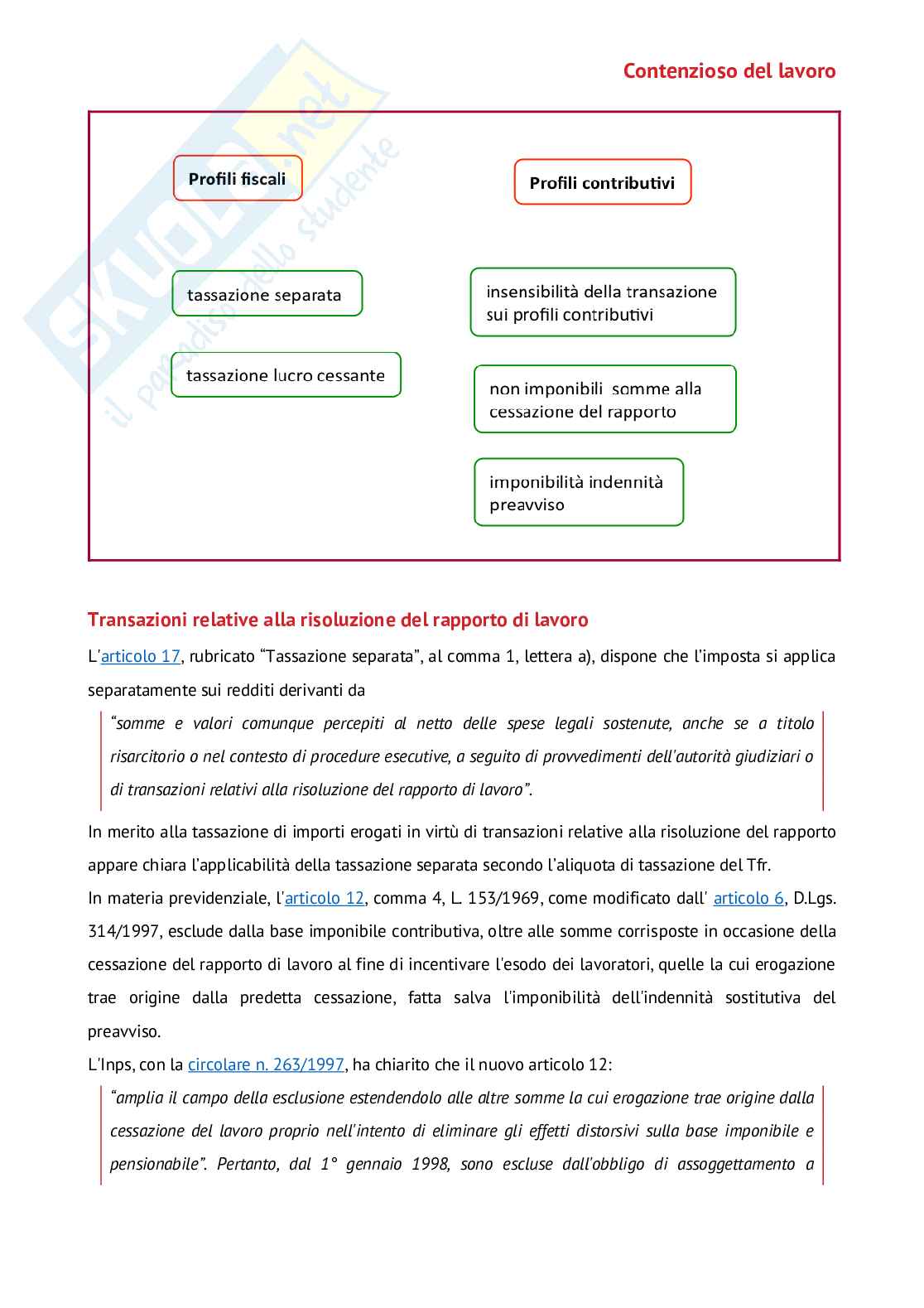 Aspetti contributivi e fiscali delle transazioni di lavoro Pag. 6