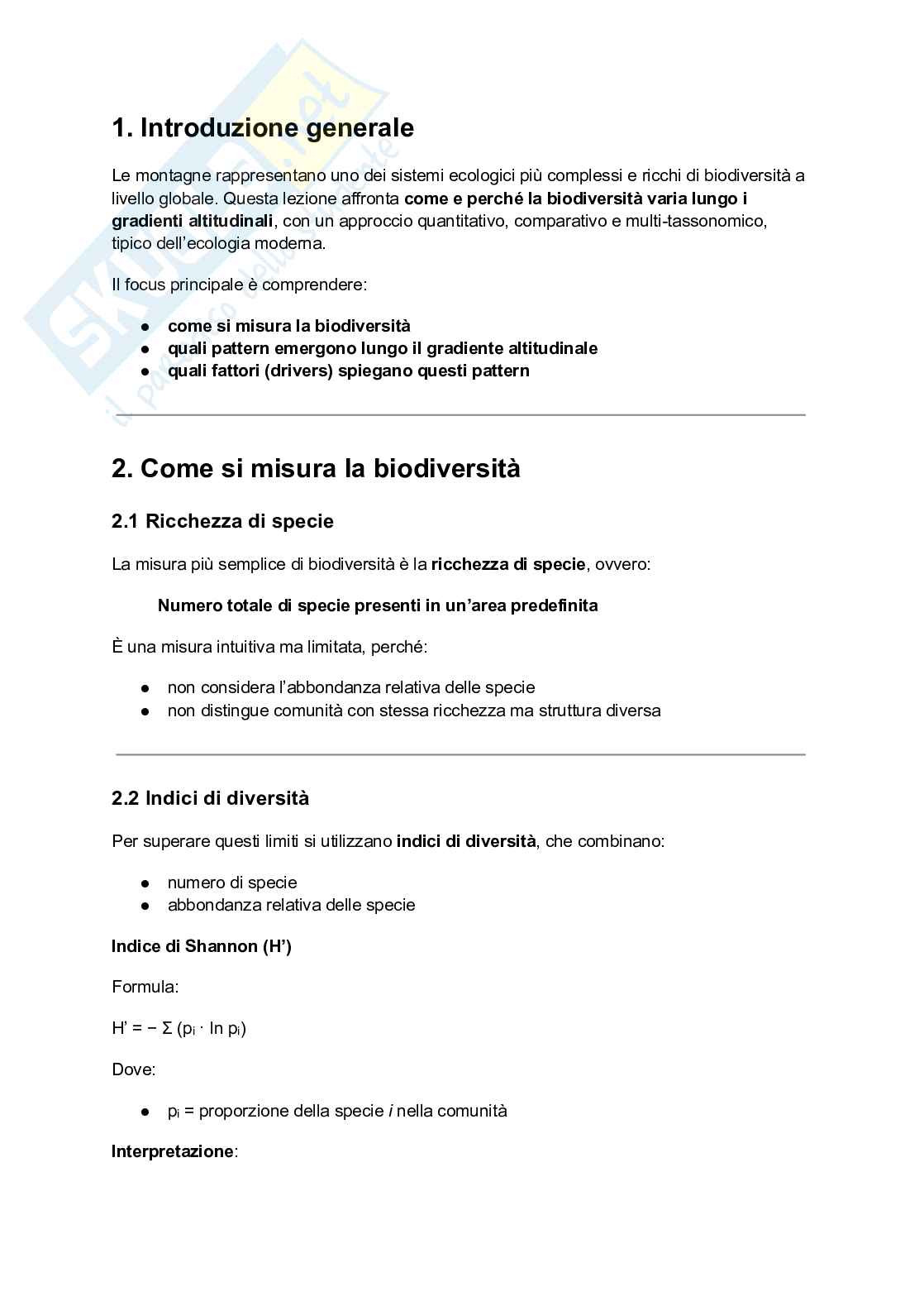 Ecologia alpina  Pag. 6