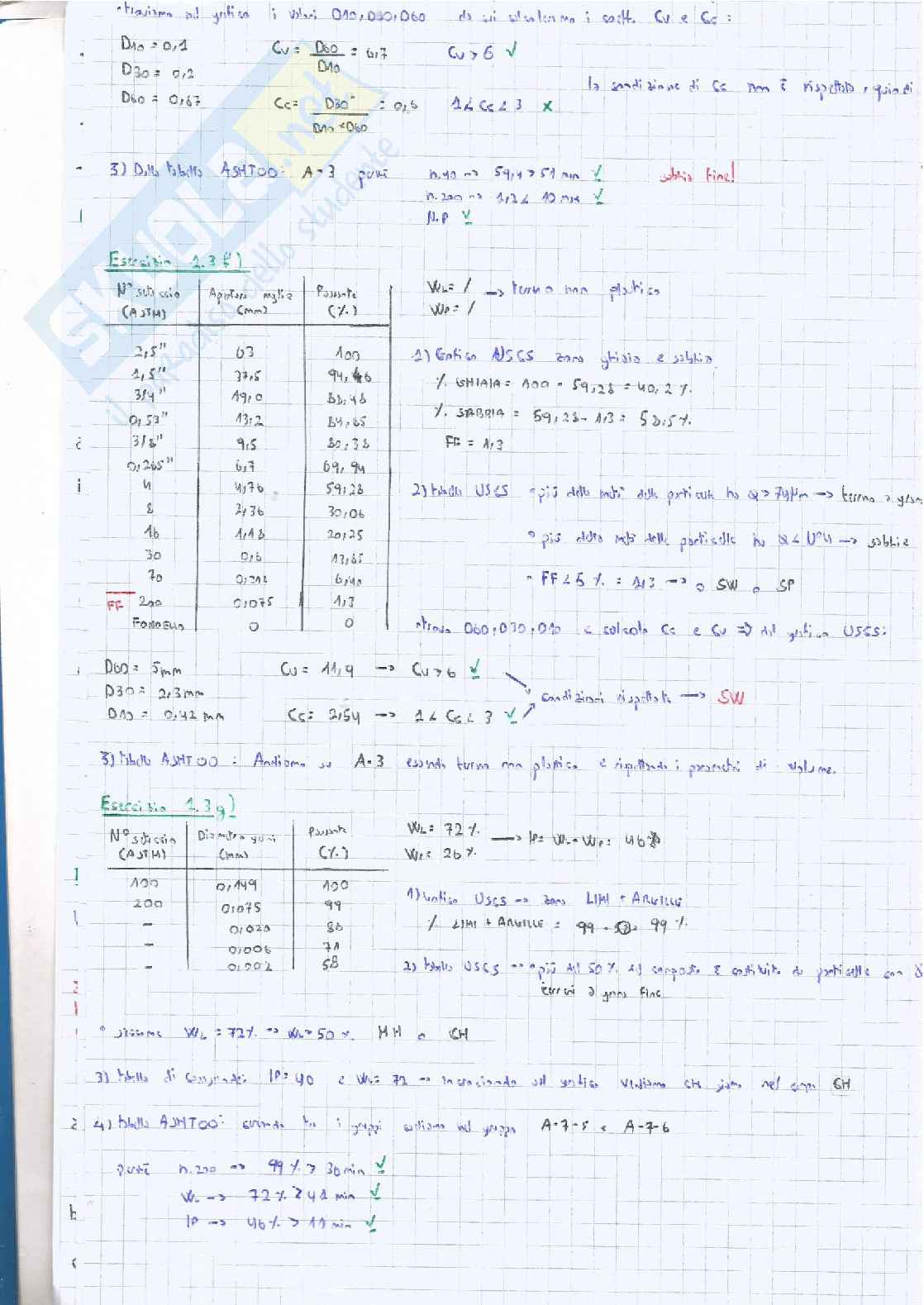Esami ed esercizi per esame Geotecnica Pag. 6