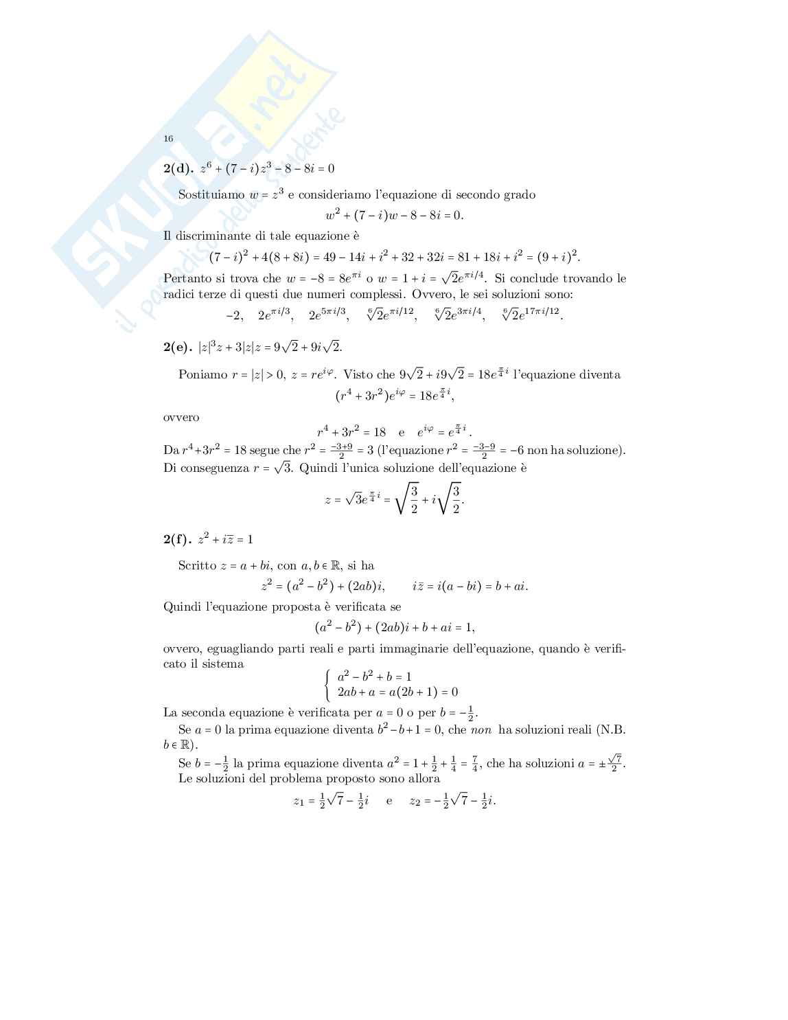 Esercizi Analisi matematica 1 Pag. 16