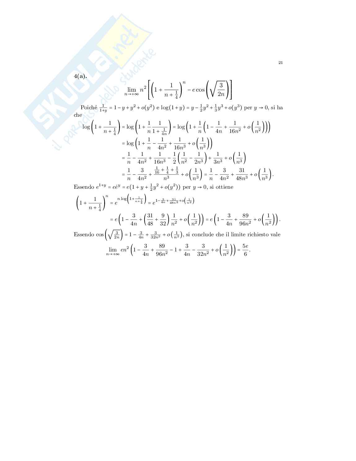 Esercizi Analisi matematica 1 Pag. 21