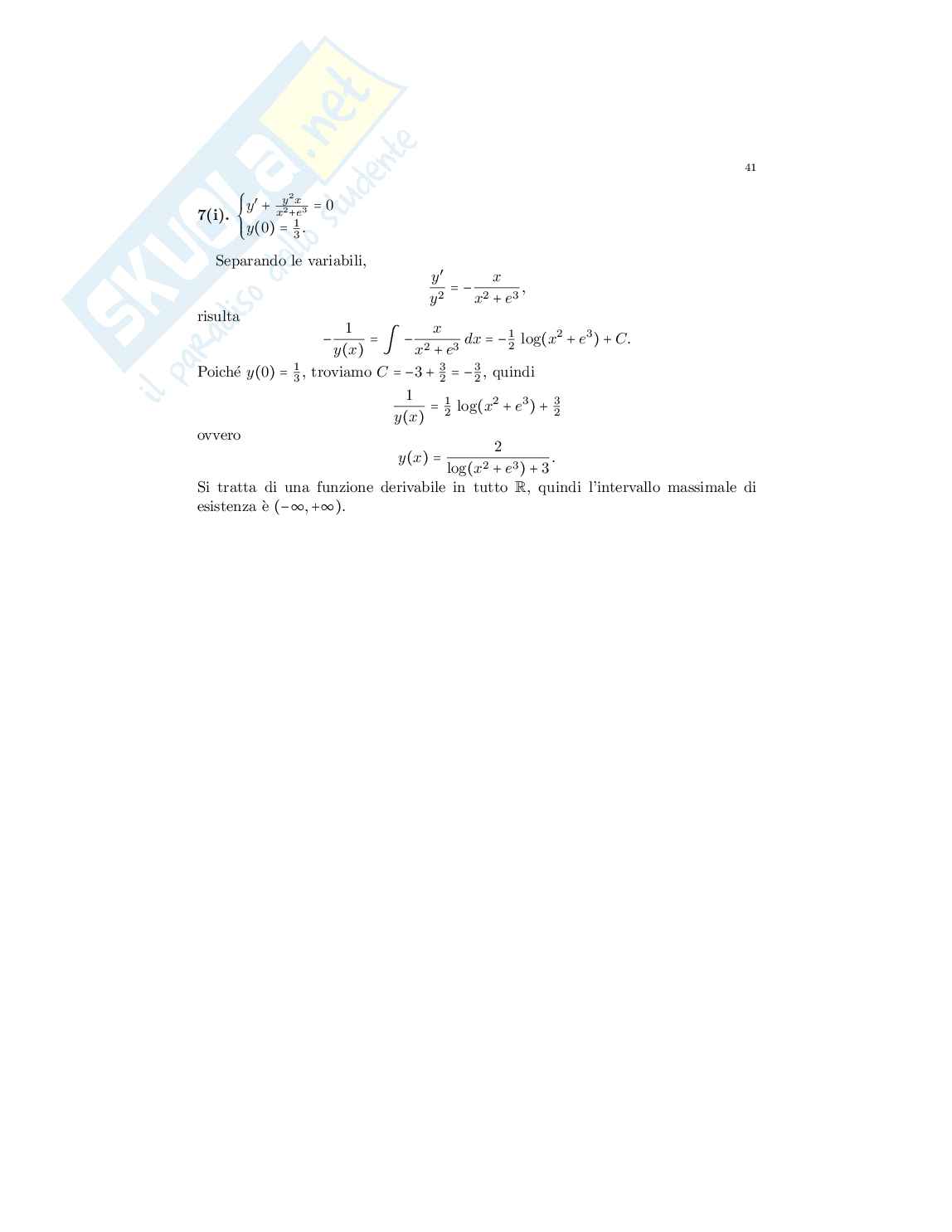 Esercizi Analisi matematica 1 Pag. 41