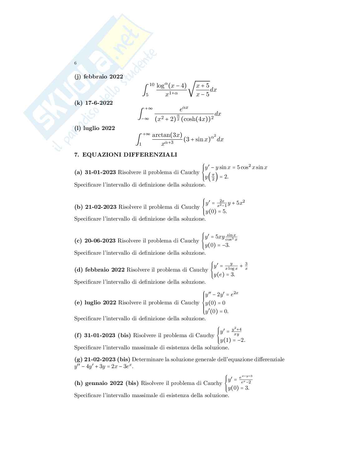 Esercizi Analisi matematica 1 Pag. 6
