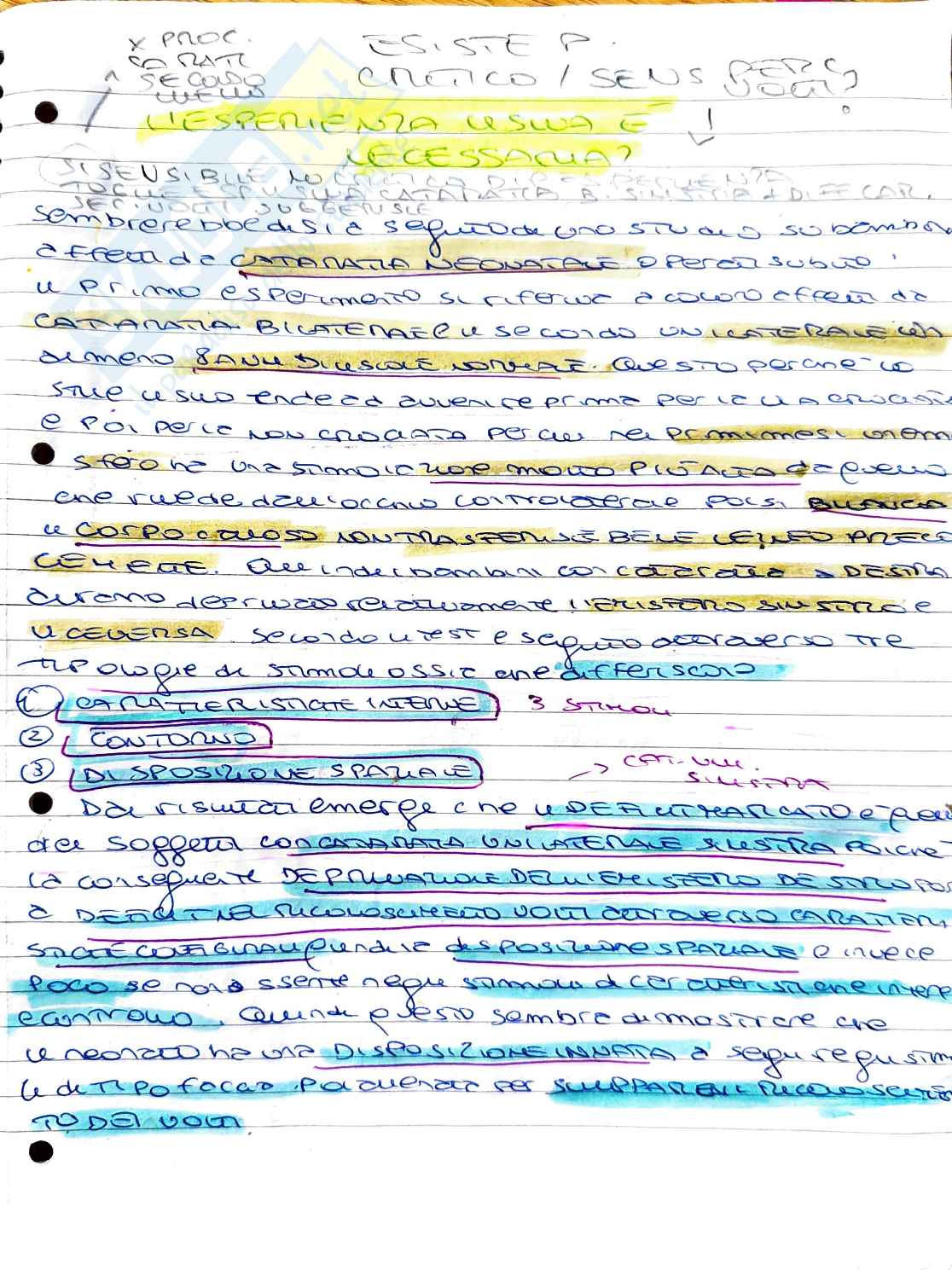 Psicologia dello sviluppo: percezione neonatale e Test Visual Paired-Comparison Pag. 2