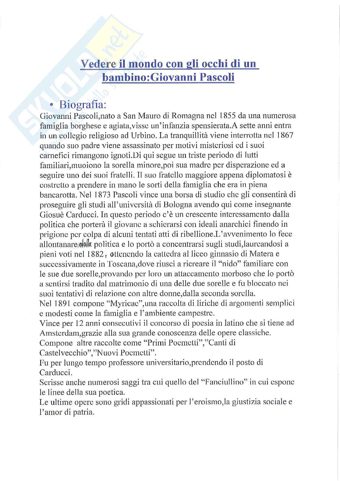 Infanzia, inizio percorso umano tesina Pag. 16