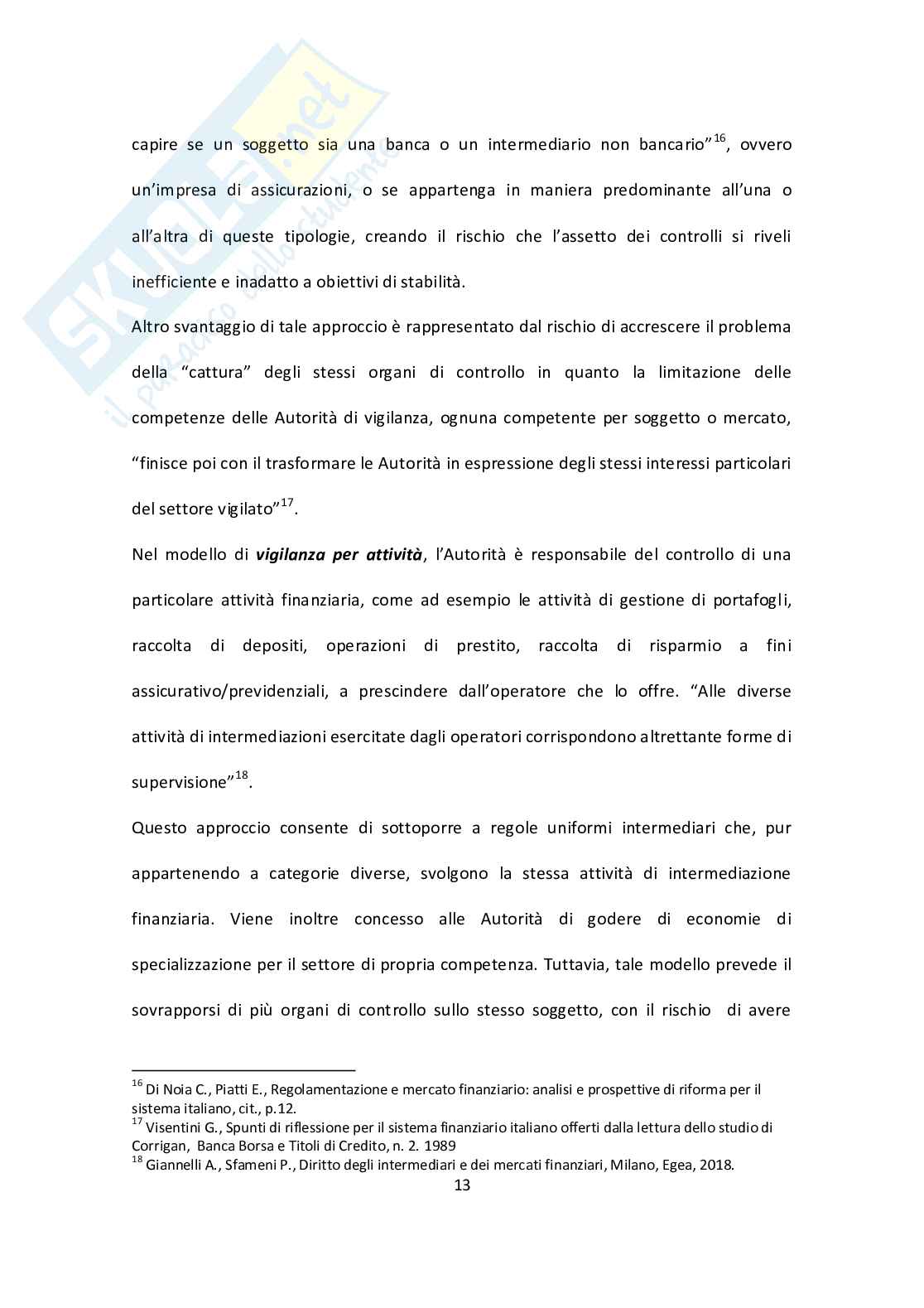Vigilanza del sistema bancario e finanziario in Italia: principi ed evoluzione Pag. 16