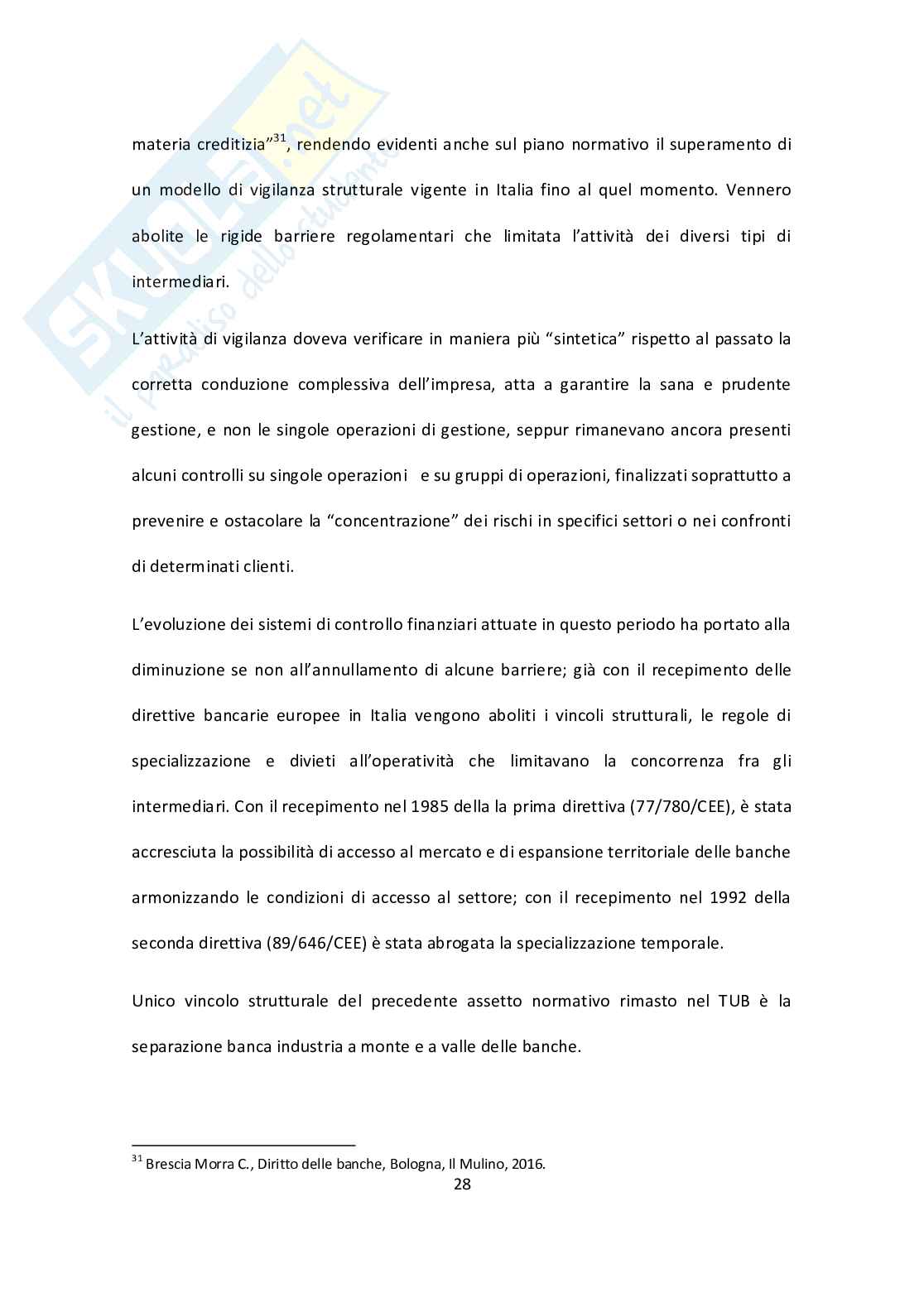 Vigilanza del sistema bancario e finanziario in Italia: principi ed evoluzione Pag. 31