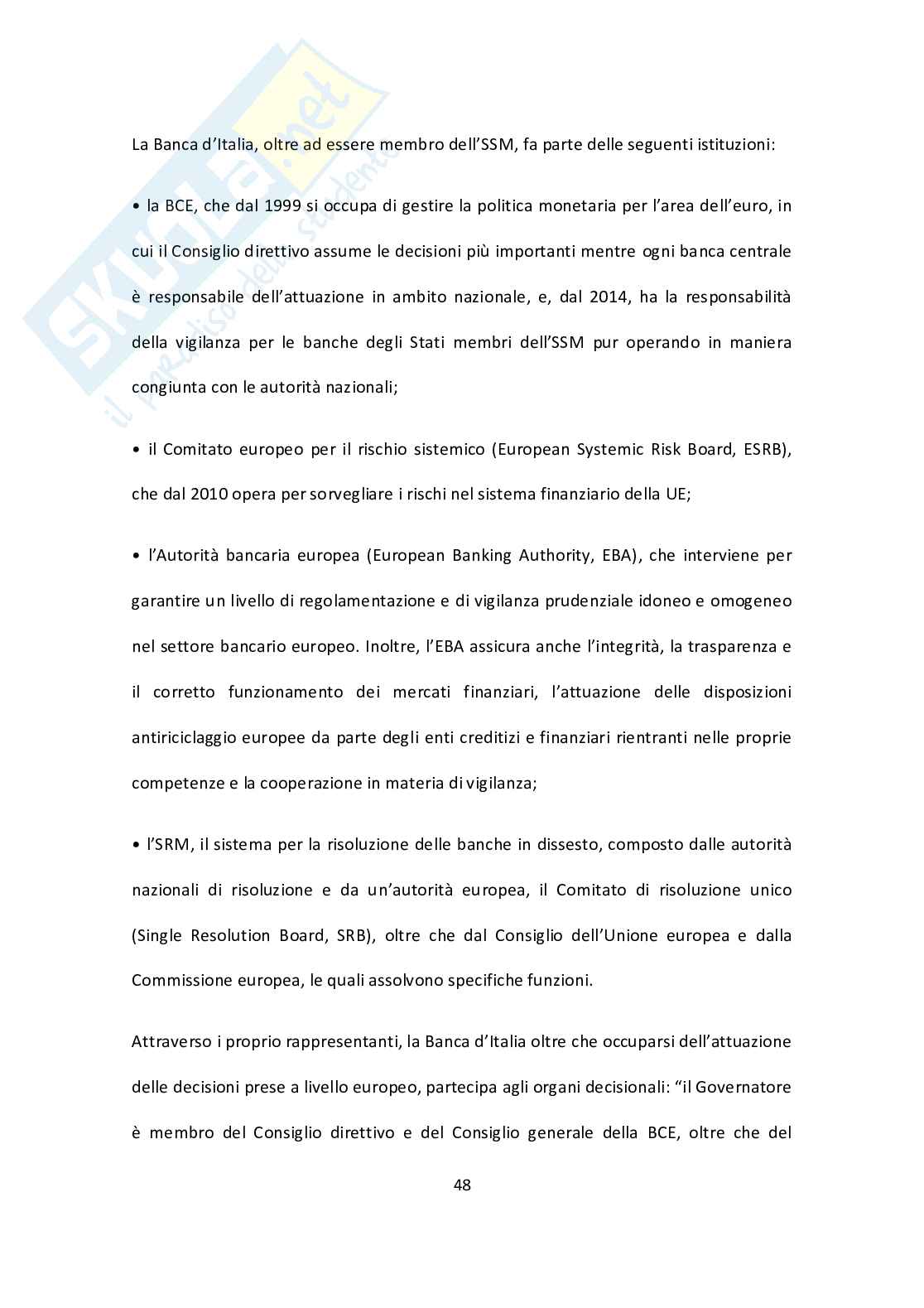 Vigilanza del sistema bancario e finanziario in Italia: principi ed evoluzione Pag. 51