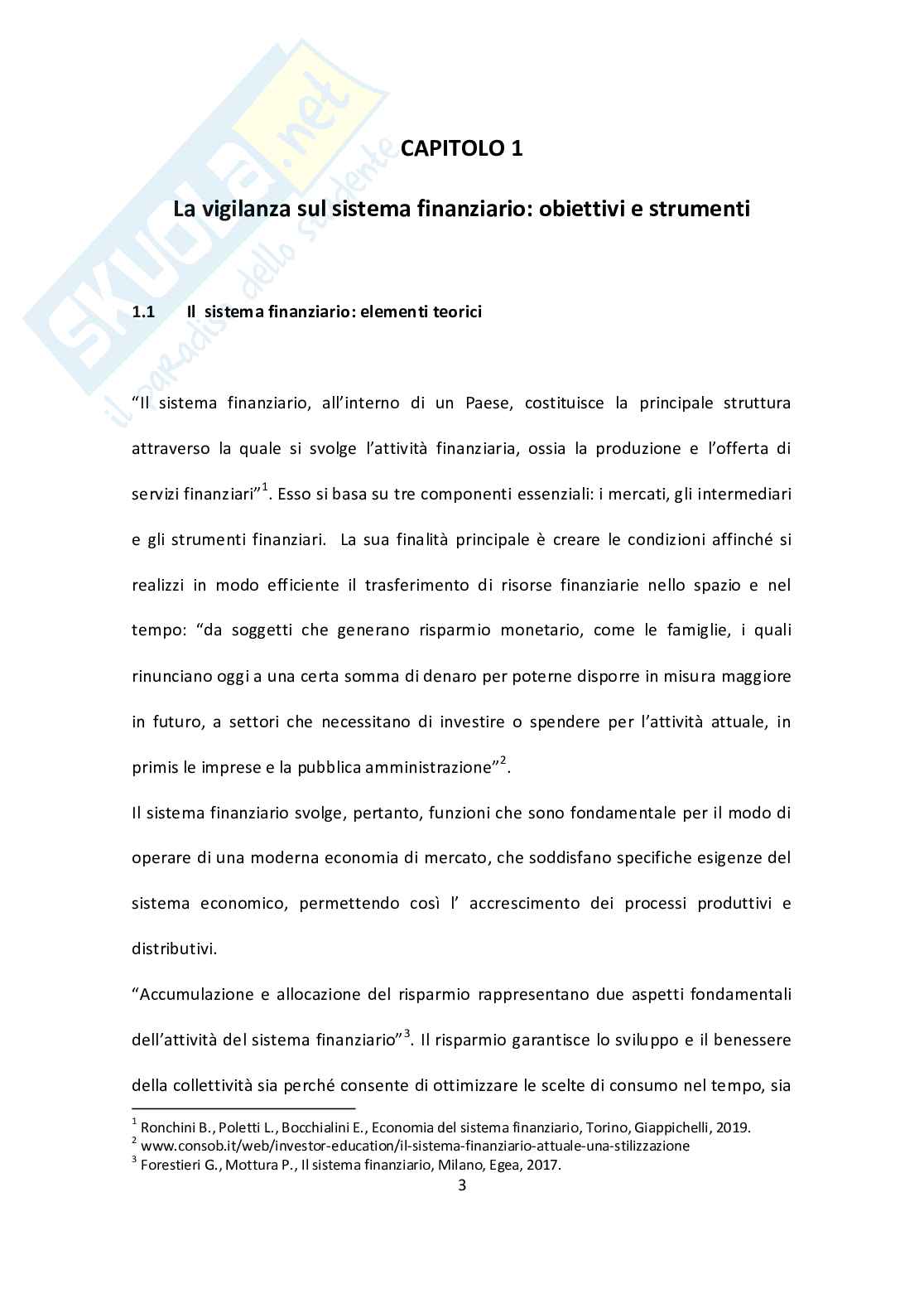 Vigilanza del sistema bancario e finanziario in Italia: principi ed evoluzione Pag. 6