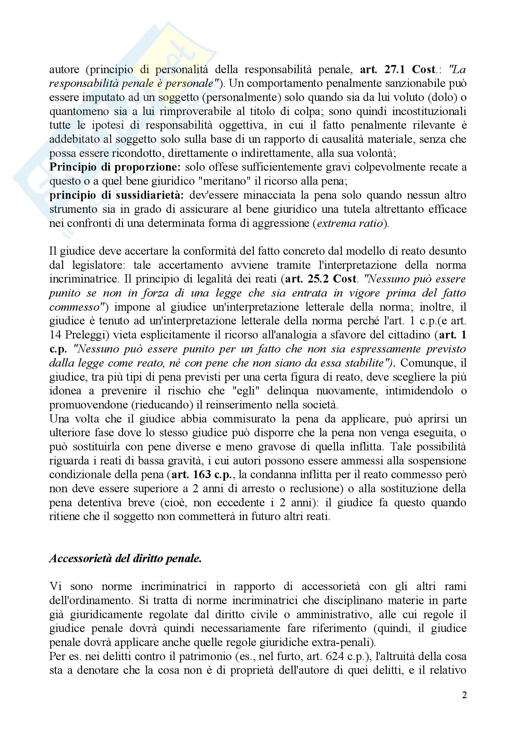Riassunto esame Diritto Penale, prof. Mormando, libro consigliato Manuale di Diritto Penale, Marinucci, Dolcini Pag. 2