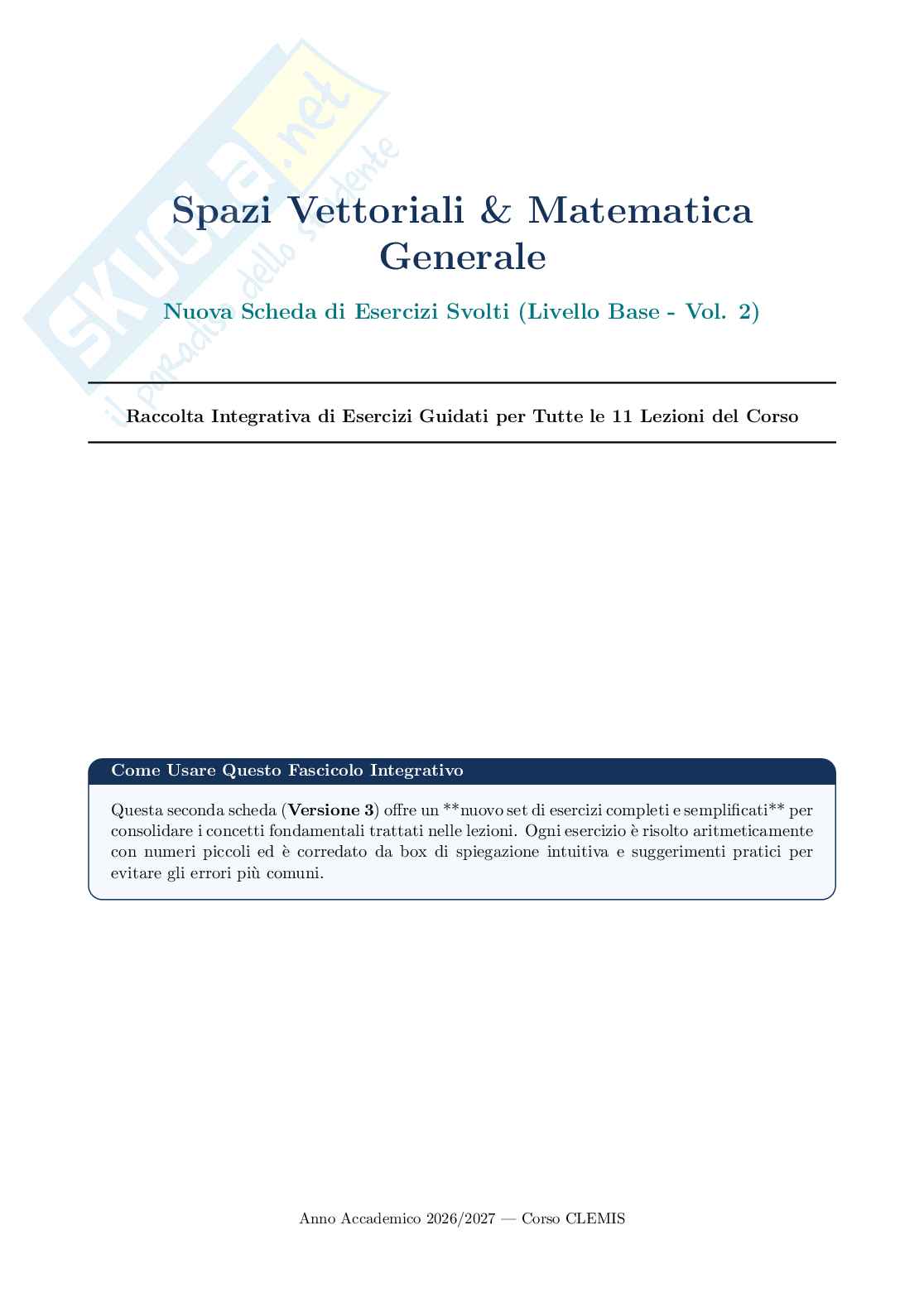 Parziale Matematica generale Pag. 1