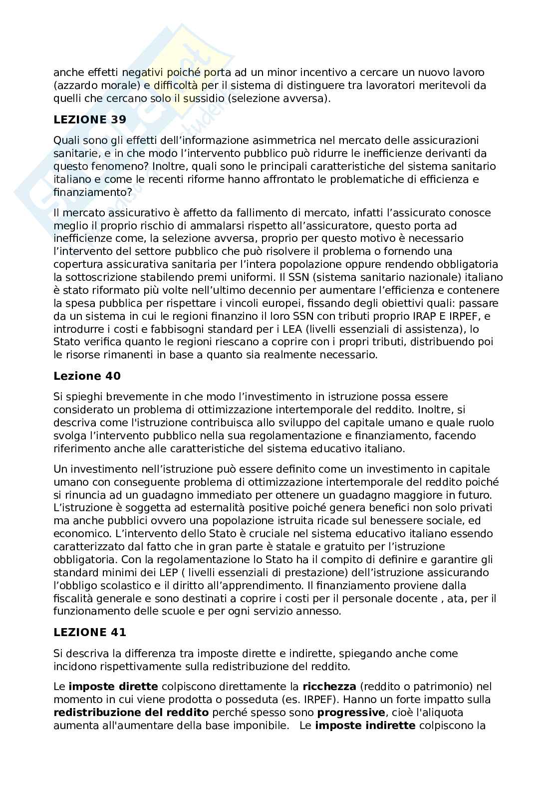 Paniere risposte aperte Scienza delle finanze  Pag. 16