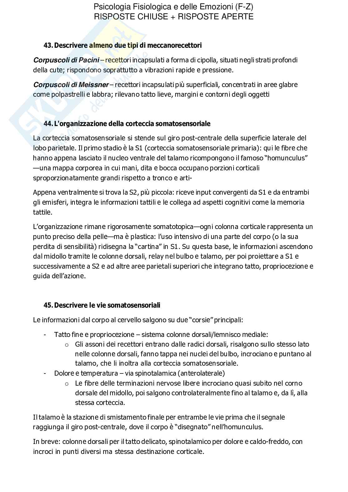 Psicologia fisiologica Pag. 76