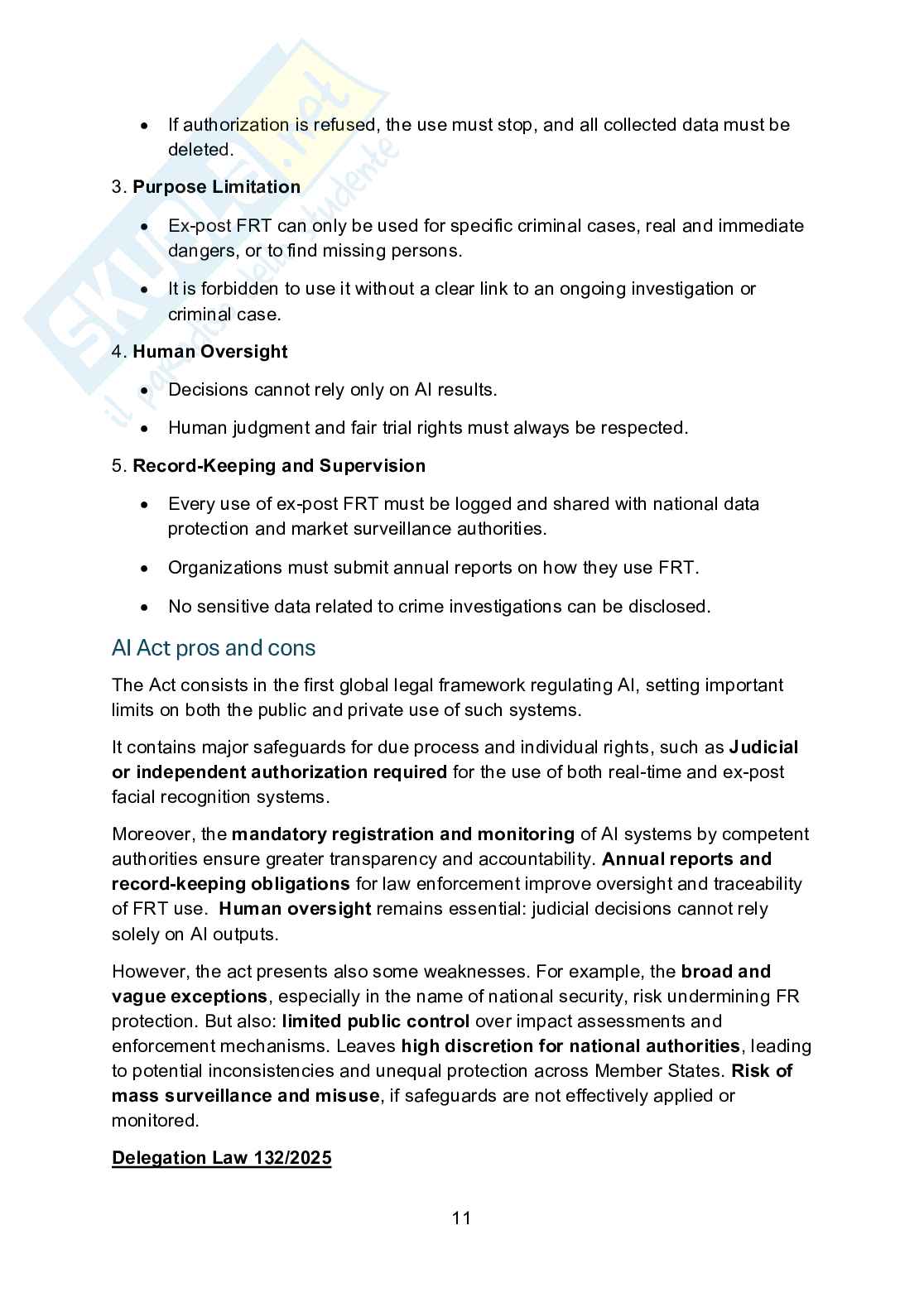 Facial recognition technologies  Pag. 11