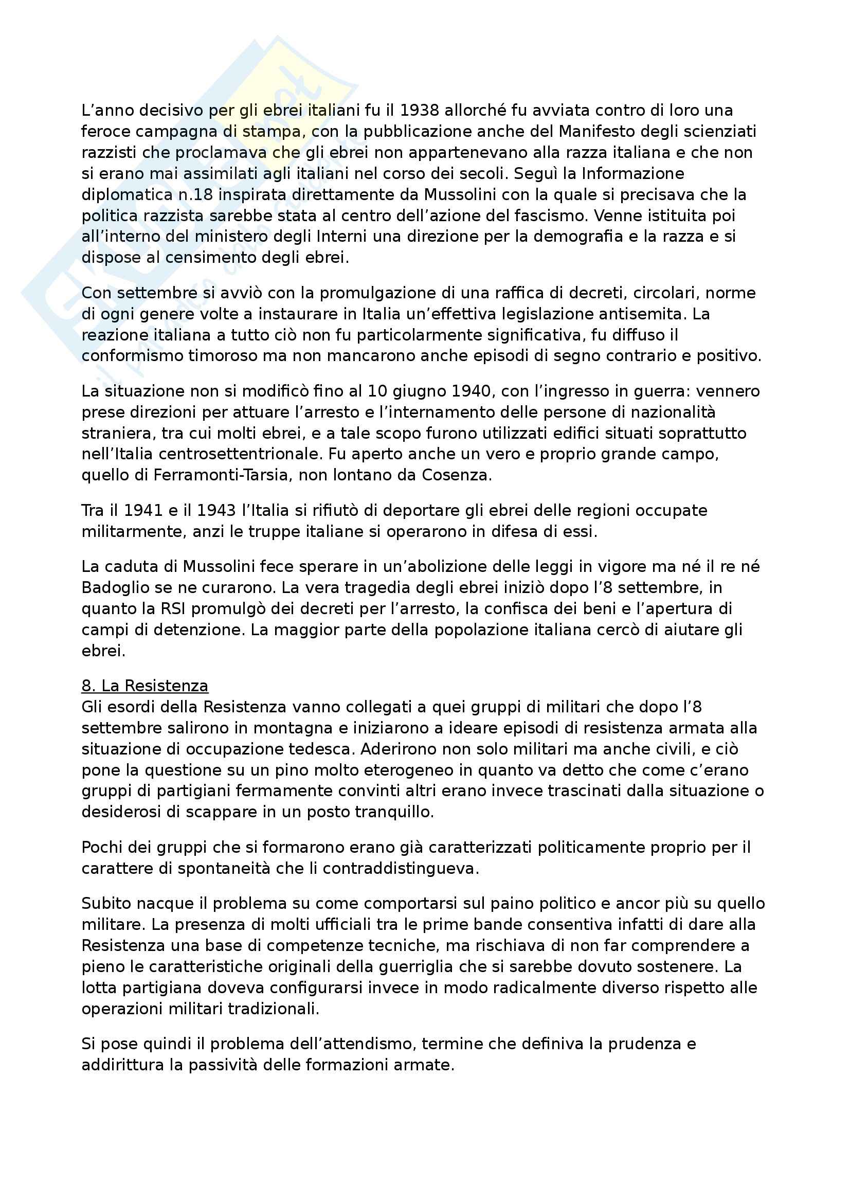 Riassunto esame Storia Contemporanea, prof. Formigoni, libro consigliato L'Italia Contemporanea. Un profilo storico, 1939 2008, Vecchio, Trionfini Pag. 16