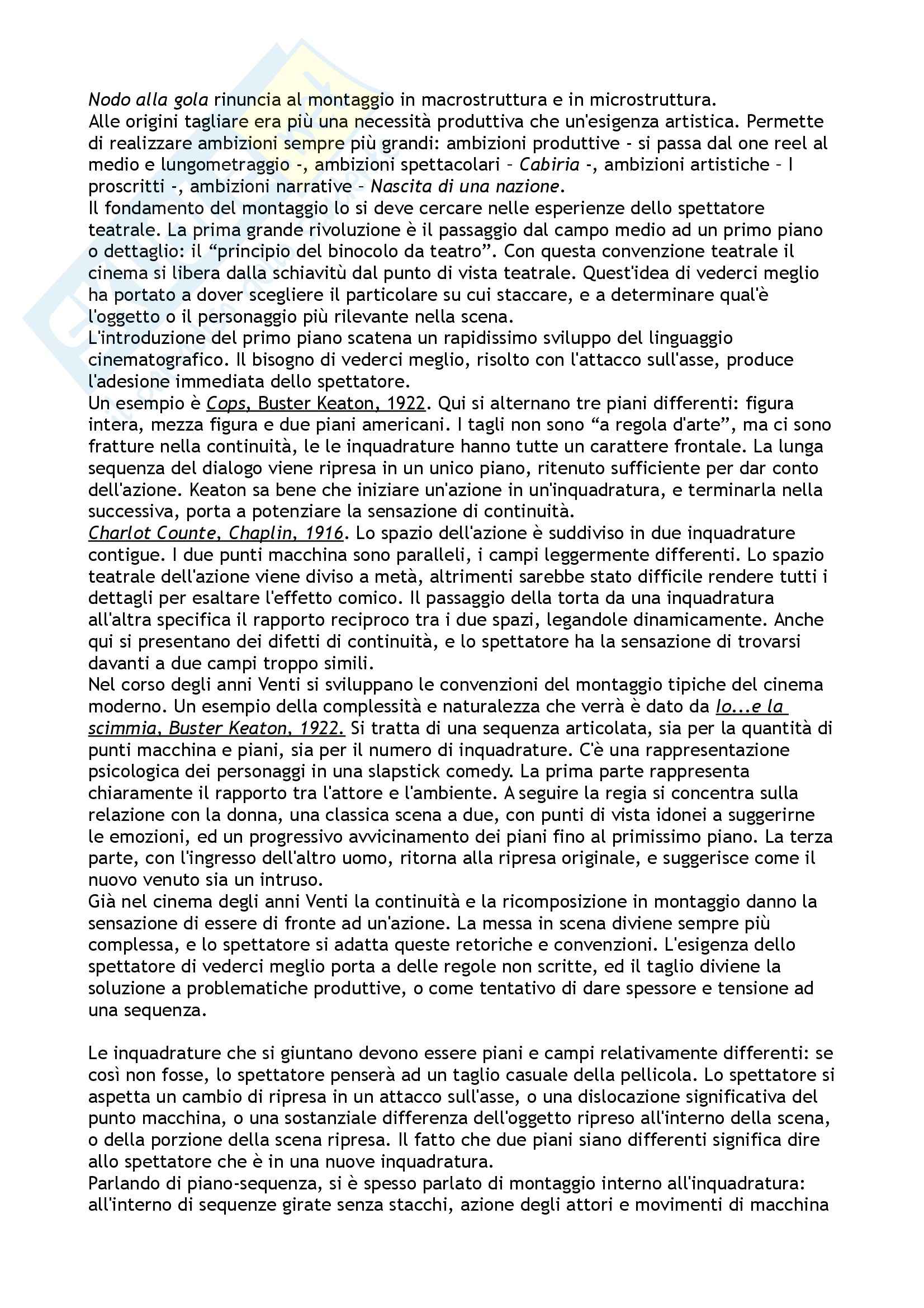 Riassunto esame Laboratorio di Montaggio Digitale, prof. Cassani, libro consigliato Manuale di Montaggio, Cassani Pag. 2