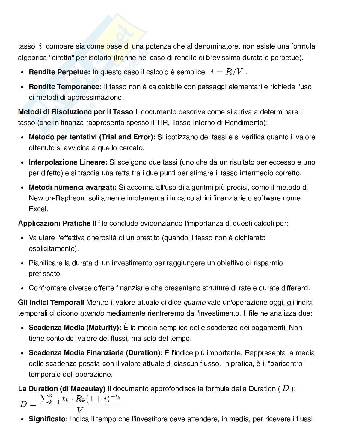 Matematica finanziaria  Pag. 11