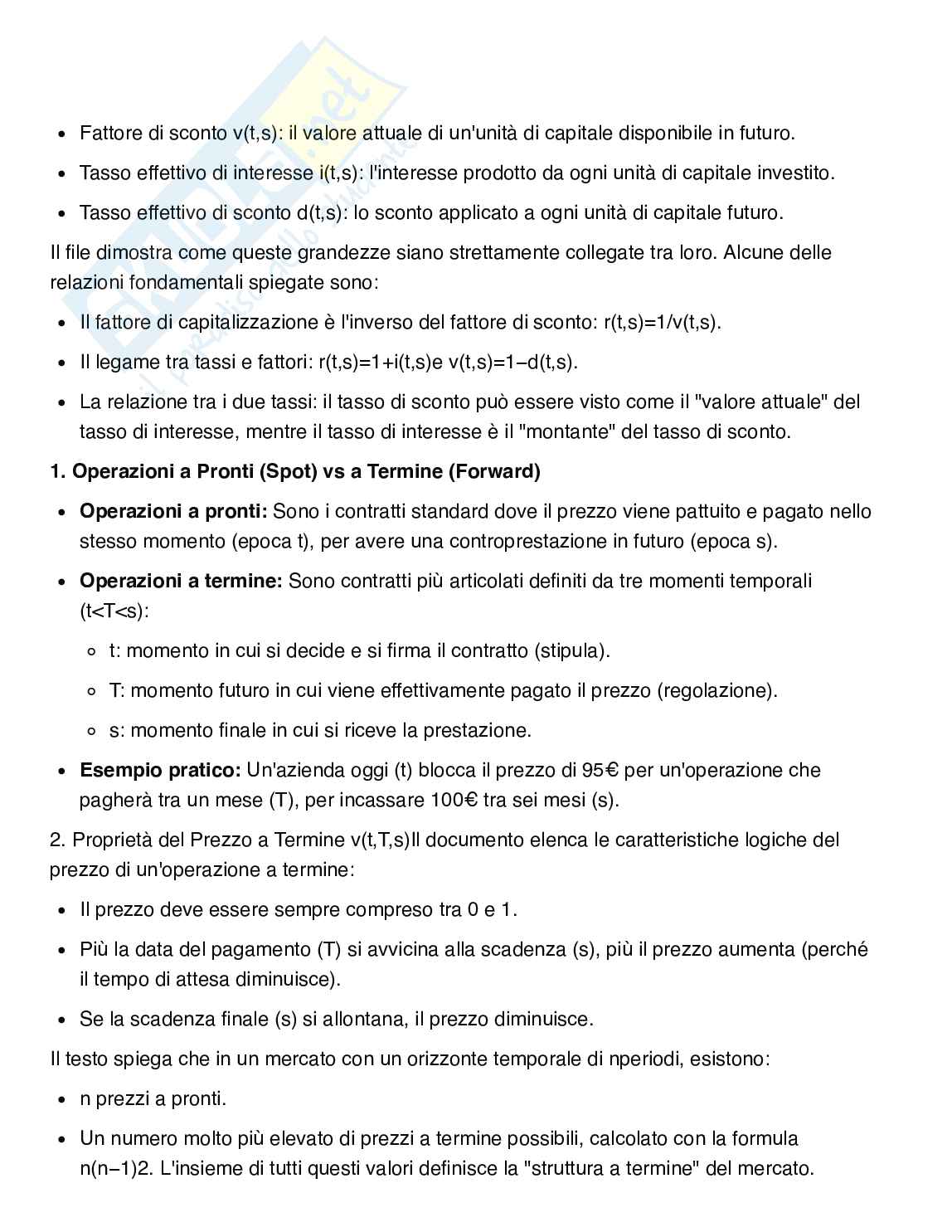 Matematica finanziaria  Pag. 2