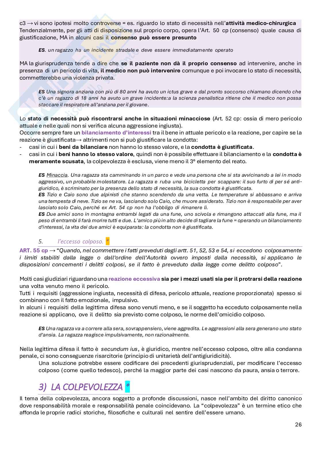 Riassunto esame Diritto penale, Prof. Ambrosetti Enrico, libro consigliato Cocco-Ambrosetti, Ambrosetti Pag. 26