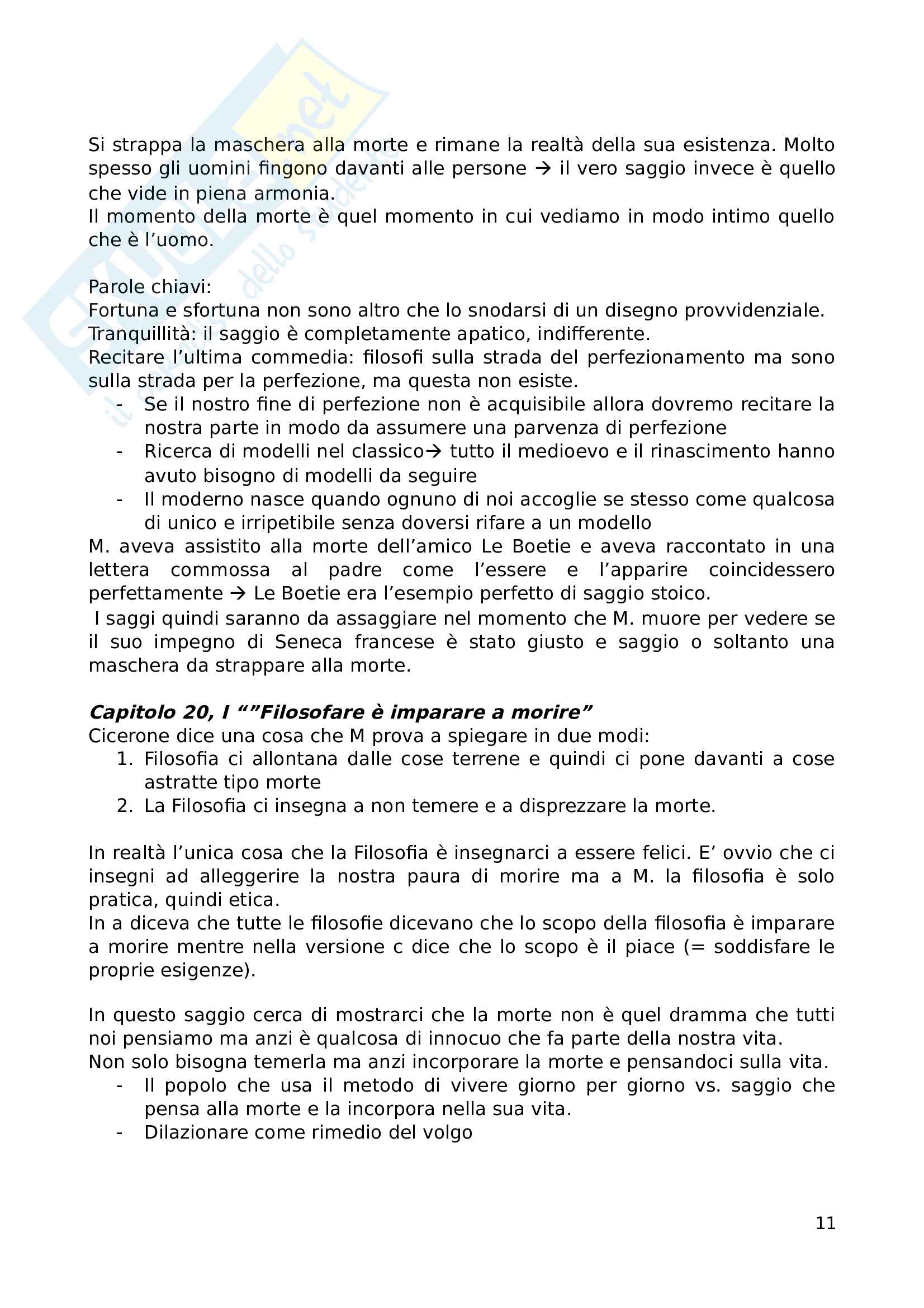 Appunti del corso di Storia della Filosofia (corso Monografico su Montaigne), prof. Perrone Compagni Pag. 11