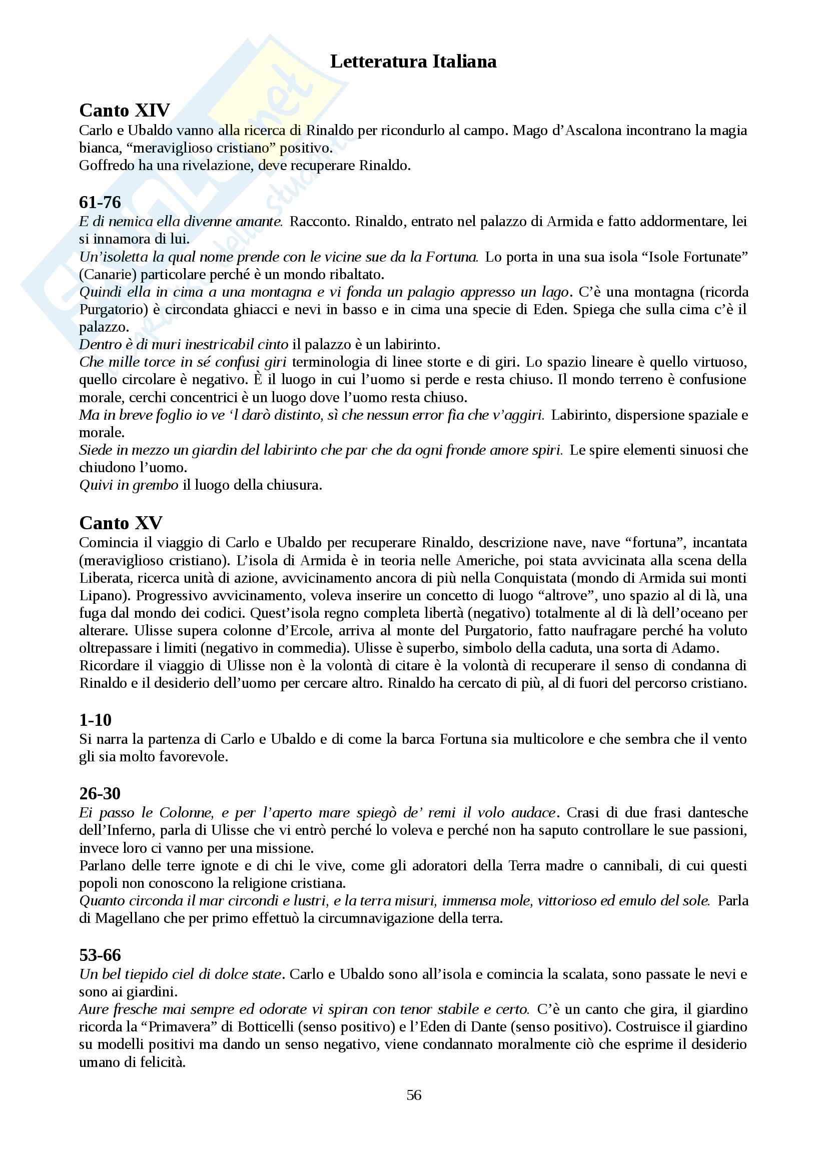 Letteratura Italiana - Appunti Pag. 56