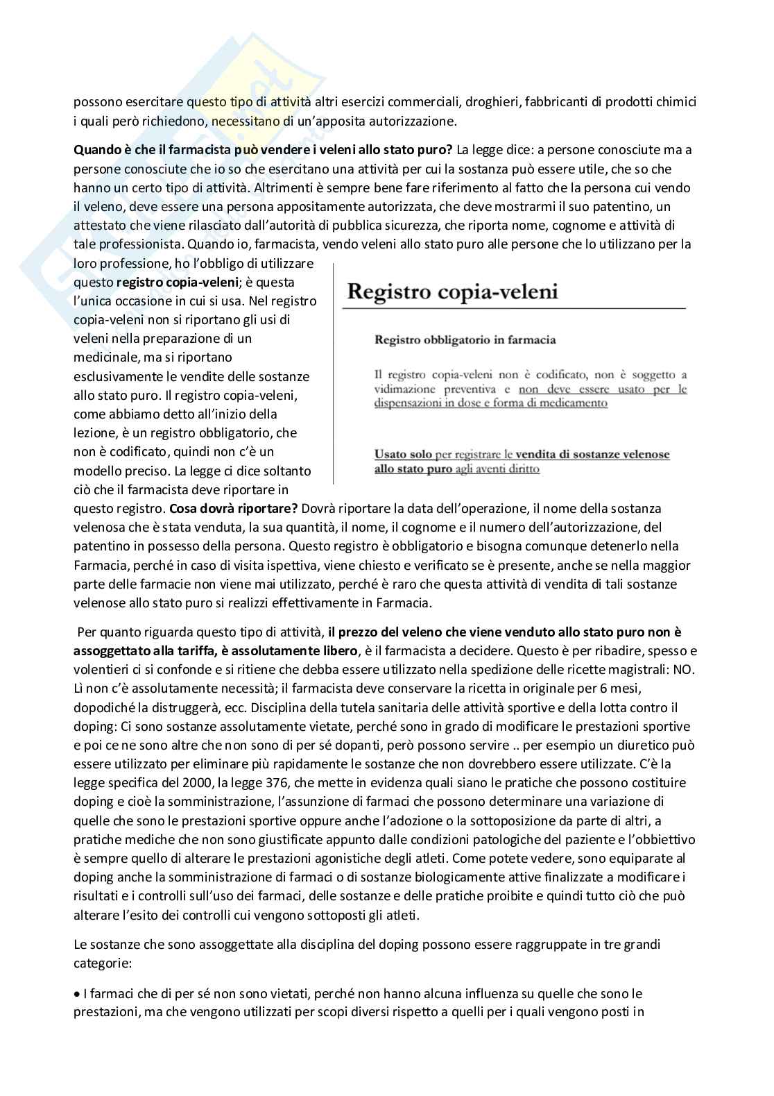 Tecnologia, socioeconomia e legislazione farmaceutiche 1 - parte 7 Pag. 11