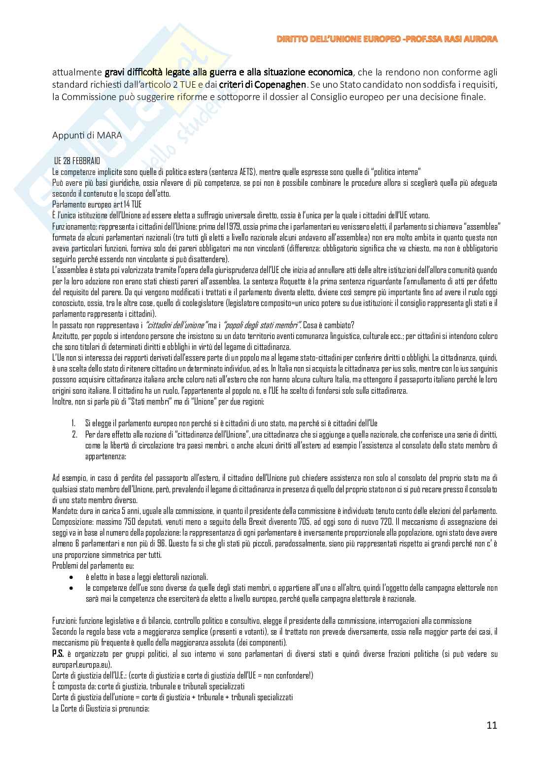 Appunti di Diritto dell'Unione Europea Pag. 11