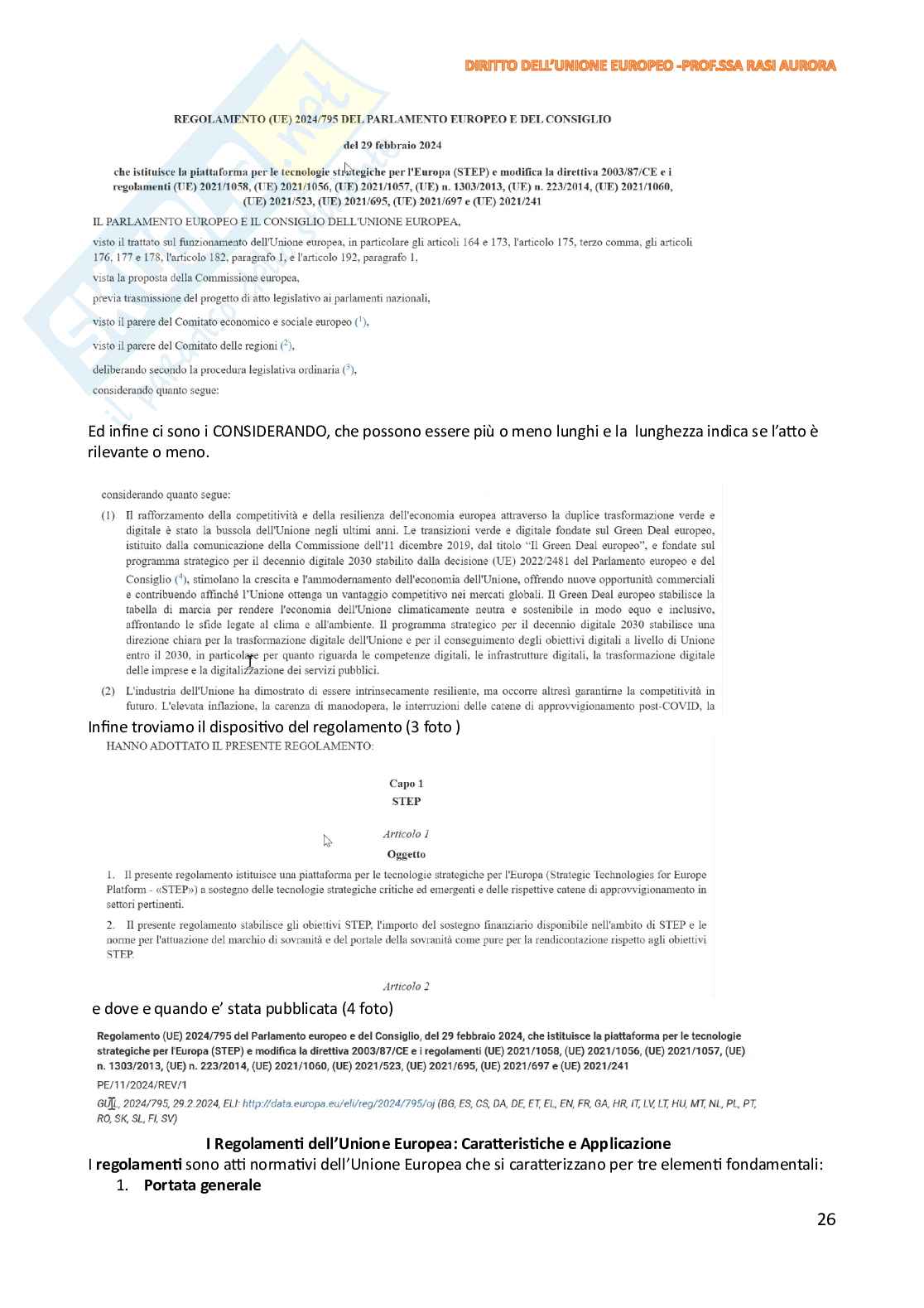 Appunti di Diritto dell'Unione Europea Pag. 26