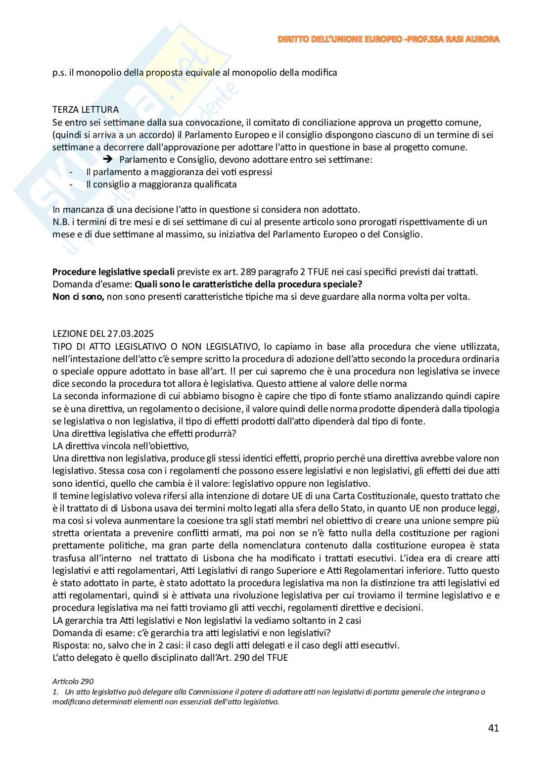 Appunti di Diritto dell'Unione Europea Pag. 41