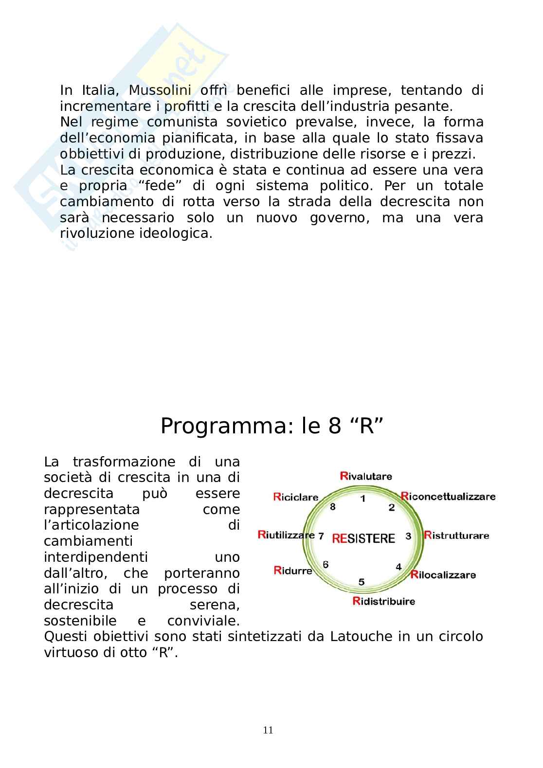 Modello della decrescita - Tesina Pag. 11