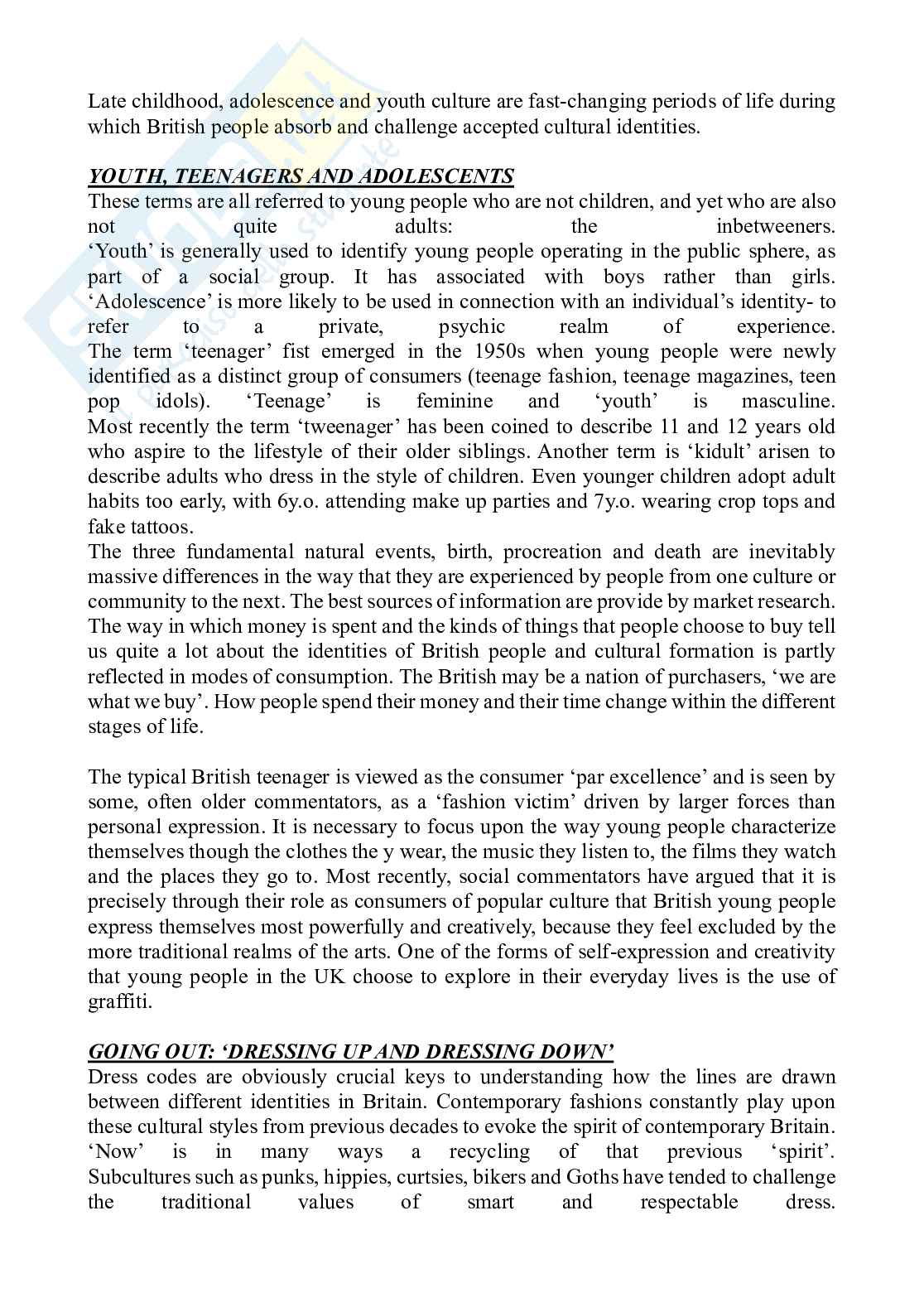 Riassunto esame Lingua e cultura inglese I, Prof. Rossi Mario, libro consigliato British cultural identities, Mike Storry, Peter Childs Pag. 21
