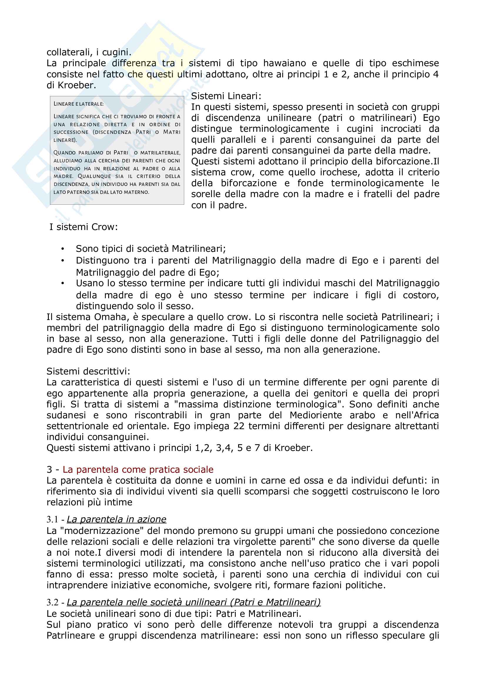 Riassunto esame Antropologia culturale, prof Natali, libro consigliato Elementi di antropologia Culturale, Fabietti Pag. 36