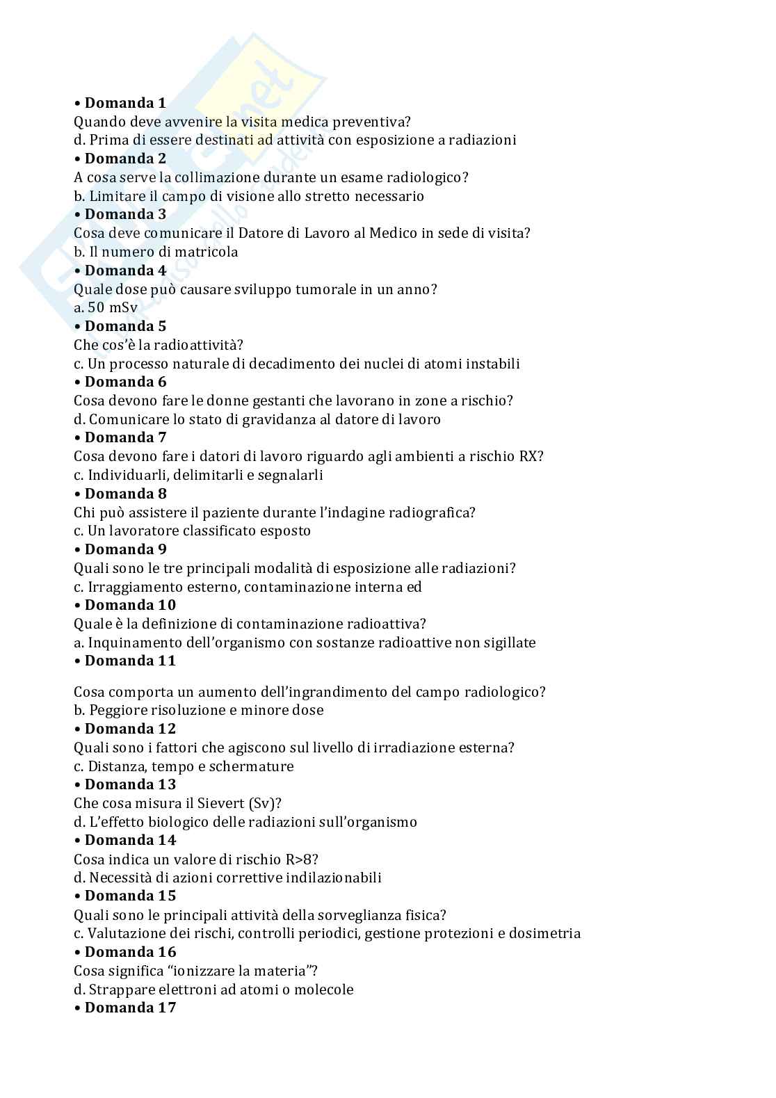 Corso Ecm aggiornamenti di radioprotezione per i professionisti sanitari Pag. 1