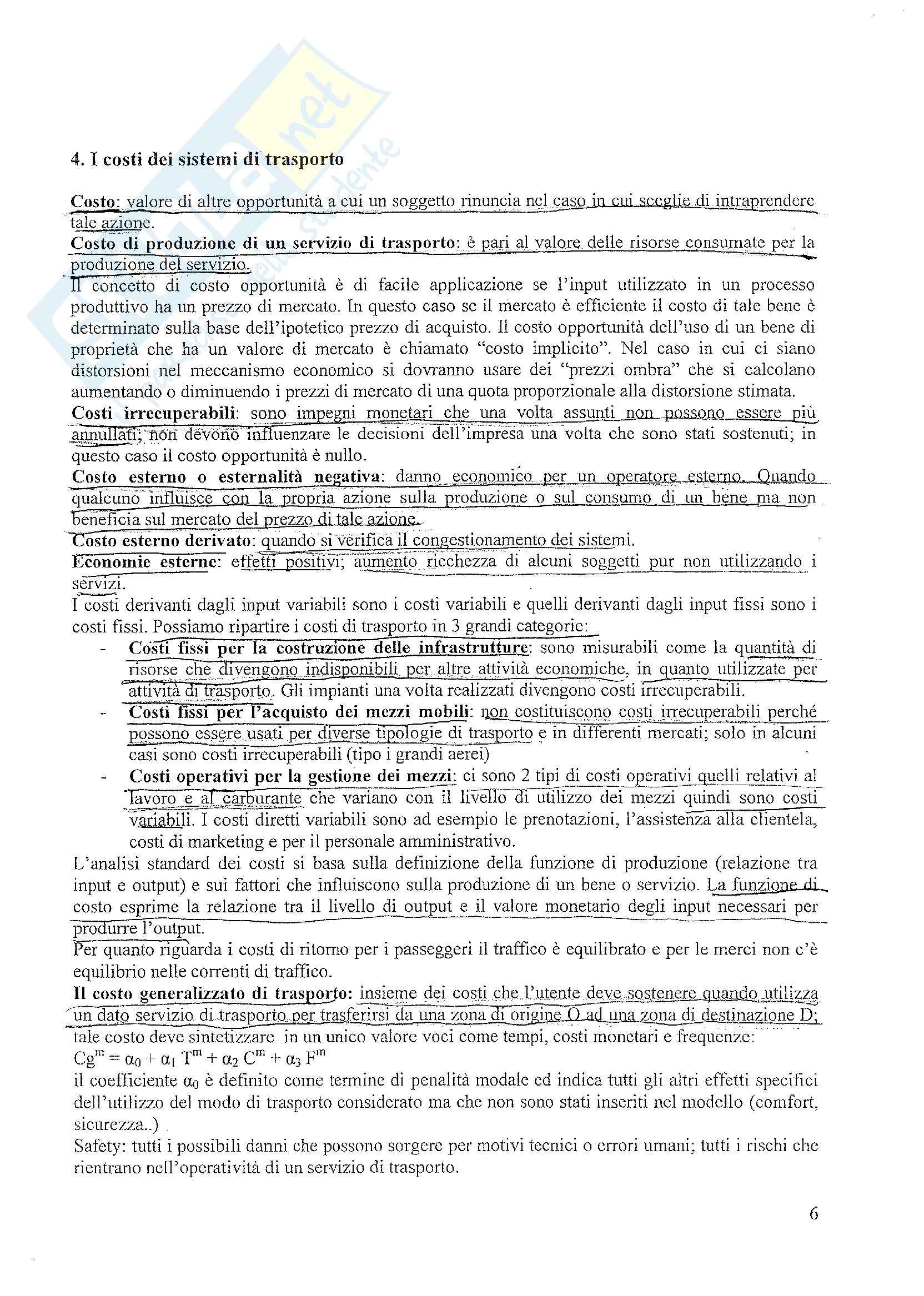 Economia dei trasporti - appunti Pag. 6