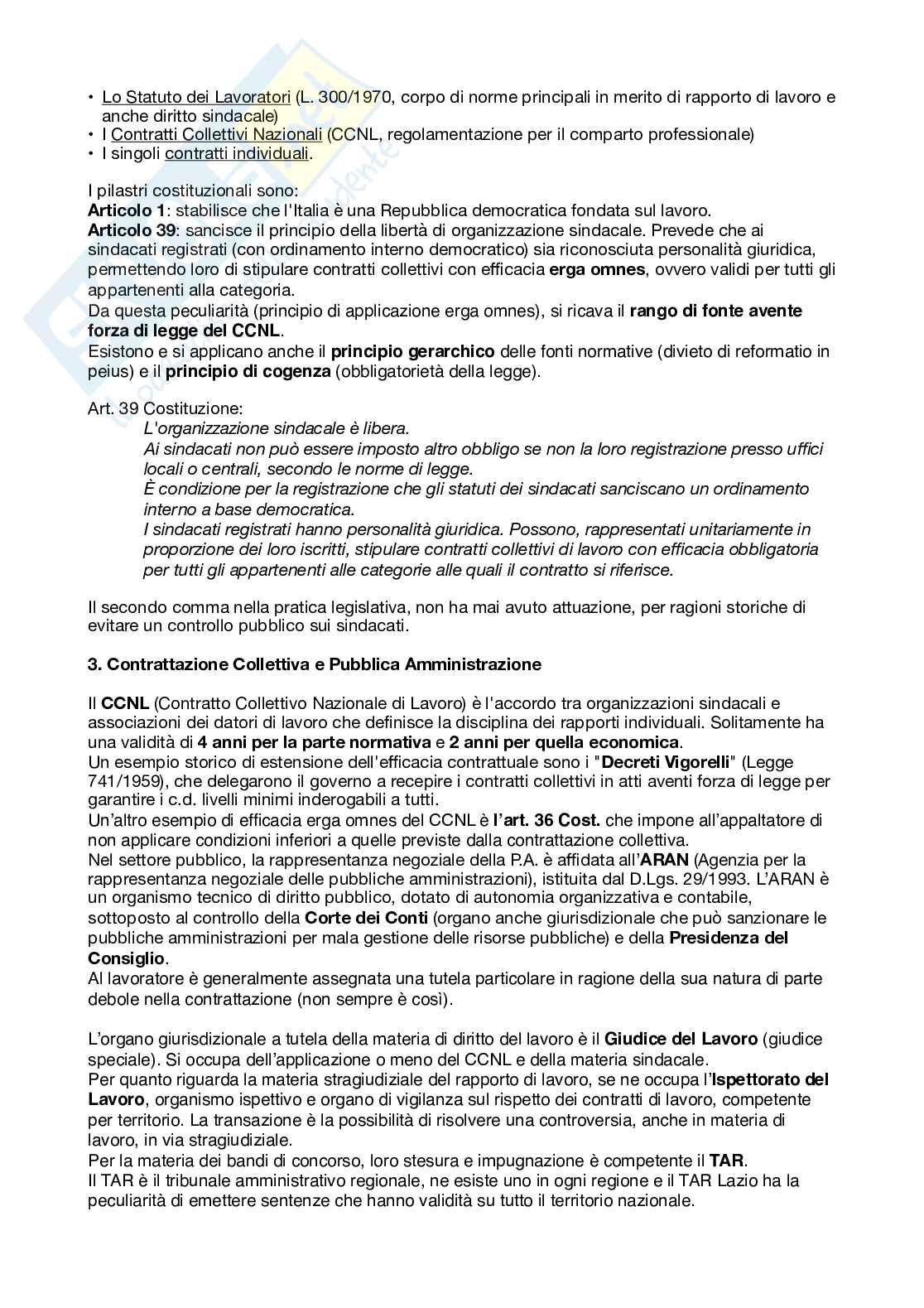 Legislazione Sanitaria - Diritto del lavoro Pag. 2