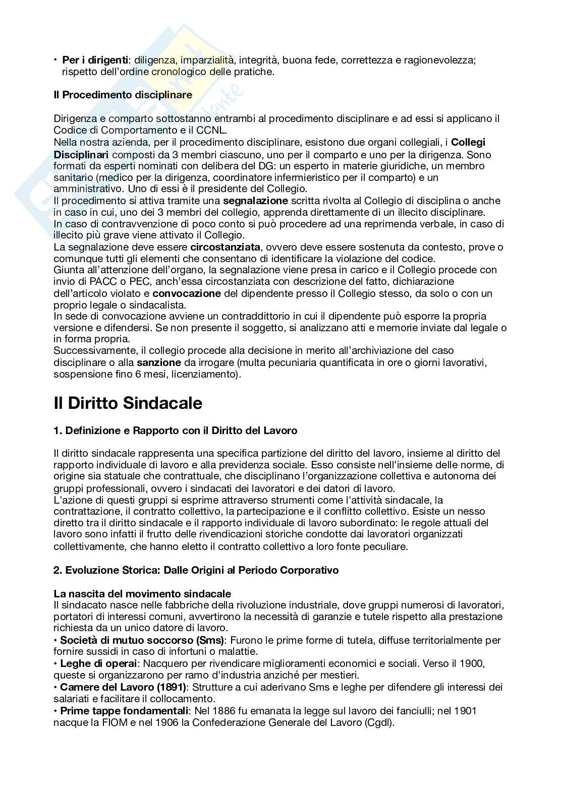 Legislazione Sanitaria - Diritto del lavoro Pag. 6