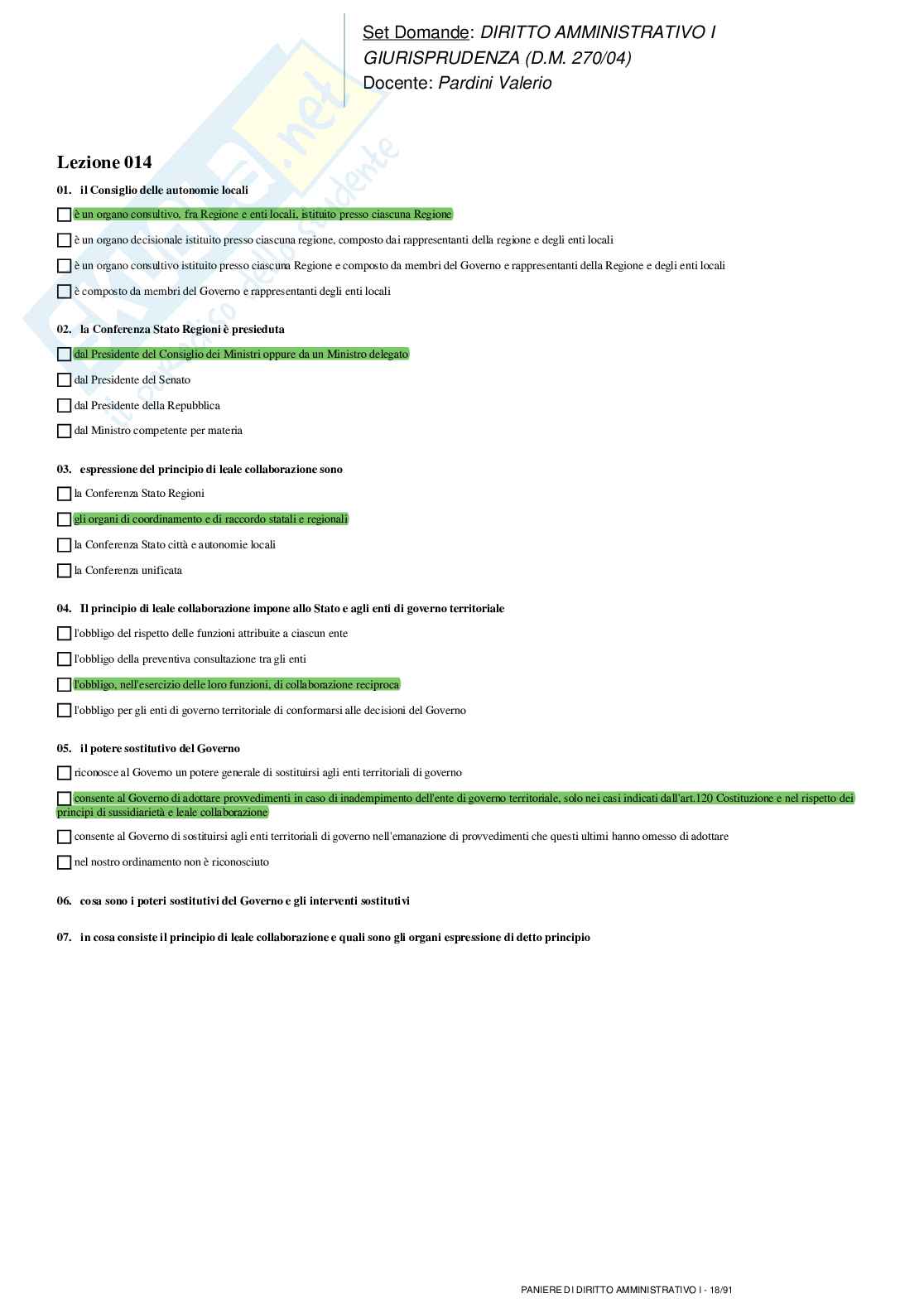 Paniere nuovo completo di Diritto amministrativo I   Pag. 36