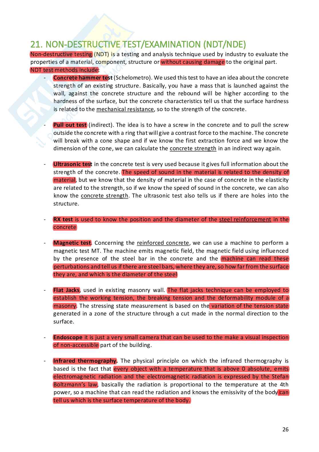 Appunti per esame di Tecnical assessment of built environment Pag. 26