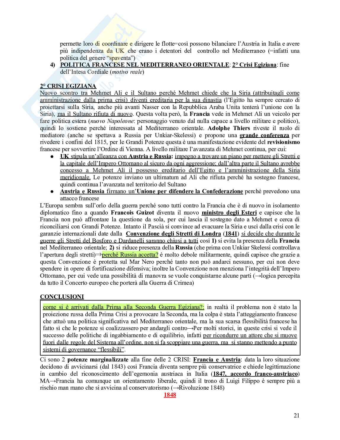 Appunti di Storia delle relazioni e Istituzioni Internazionali Pag. 21