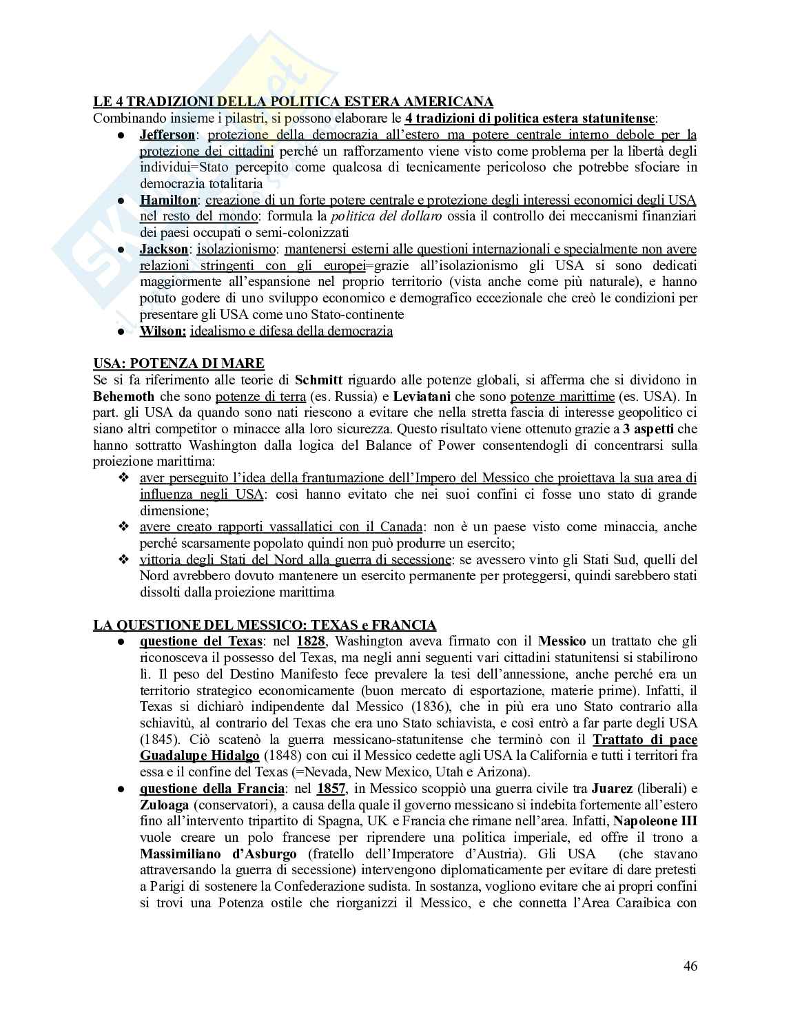 Appunti di Storia delle relazioni e Istituzioni Internazionali Pag. 46