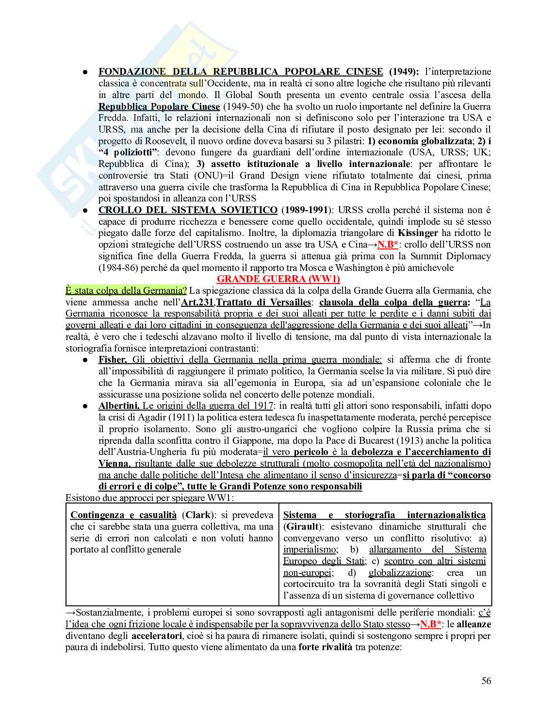 Appunti di Storia delle relazioni e Istituzioni Internazionali Pag. 56