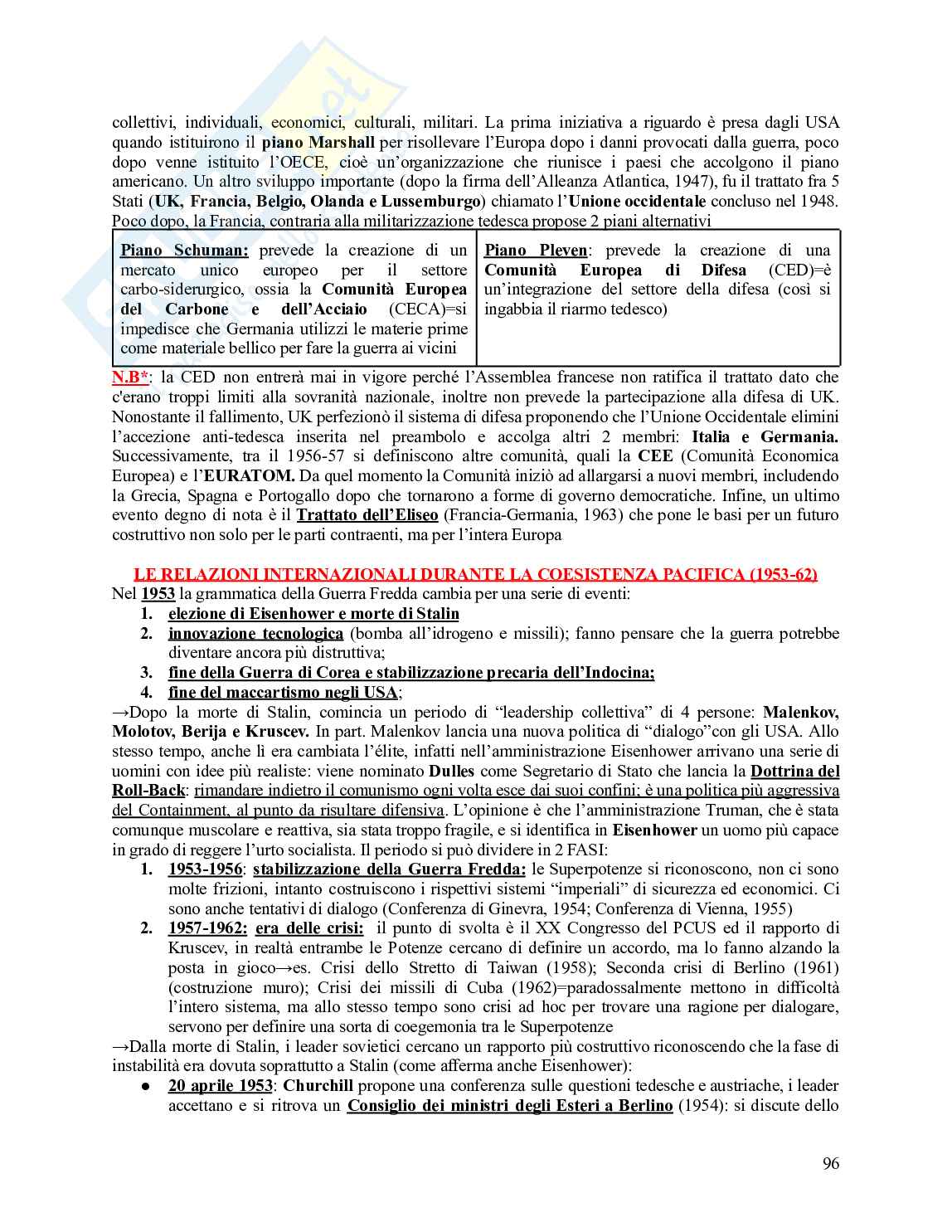 Appunti di Storia delle relazioni e Istituzioni Internazionali Pag. 96