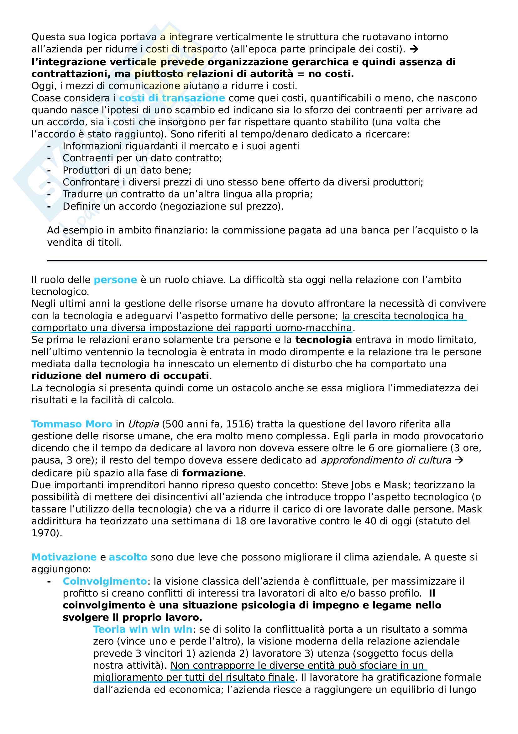 Gestione delle risorse umane, prof. M. Mamoli Pag. 2