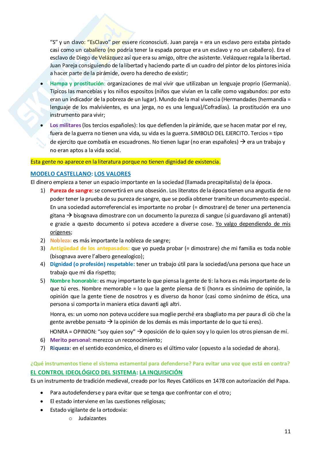 Cultura e letteratura spagnola Pag. 11
