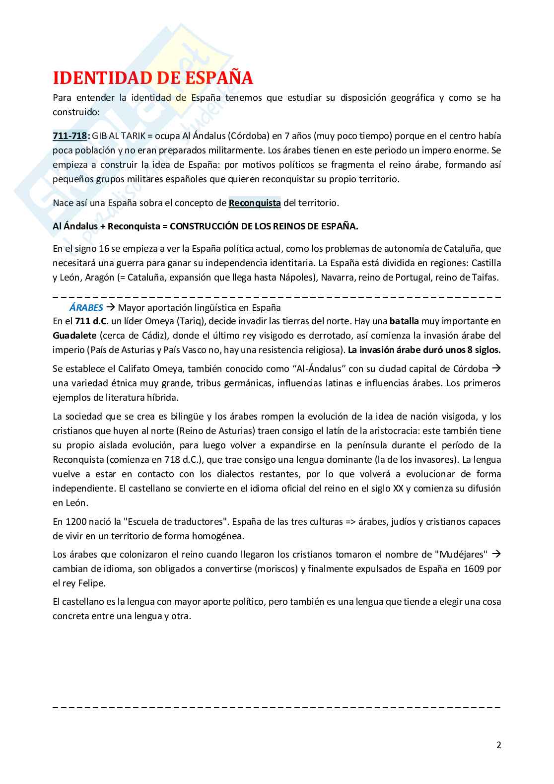 Cultura e letteratura spagnola Pag. 2